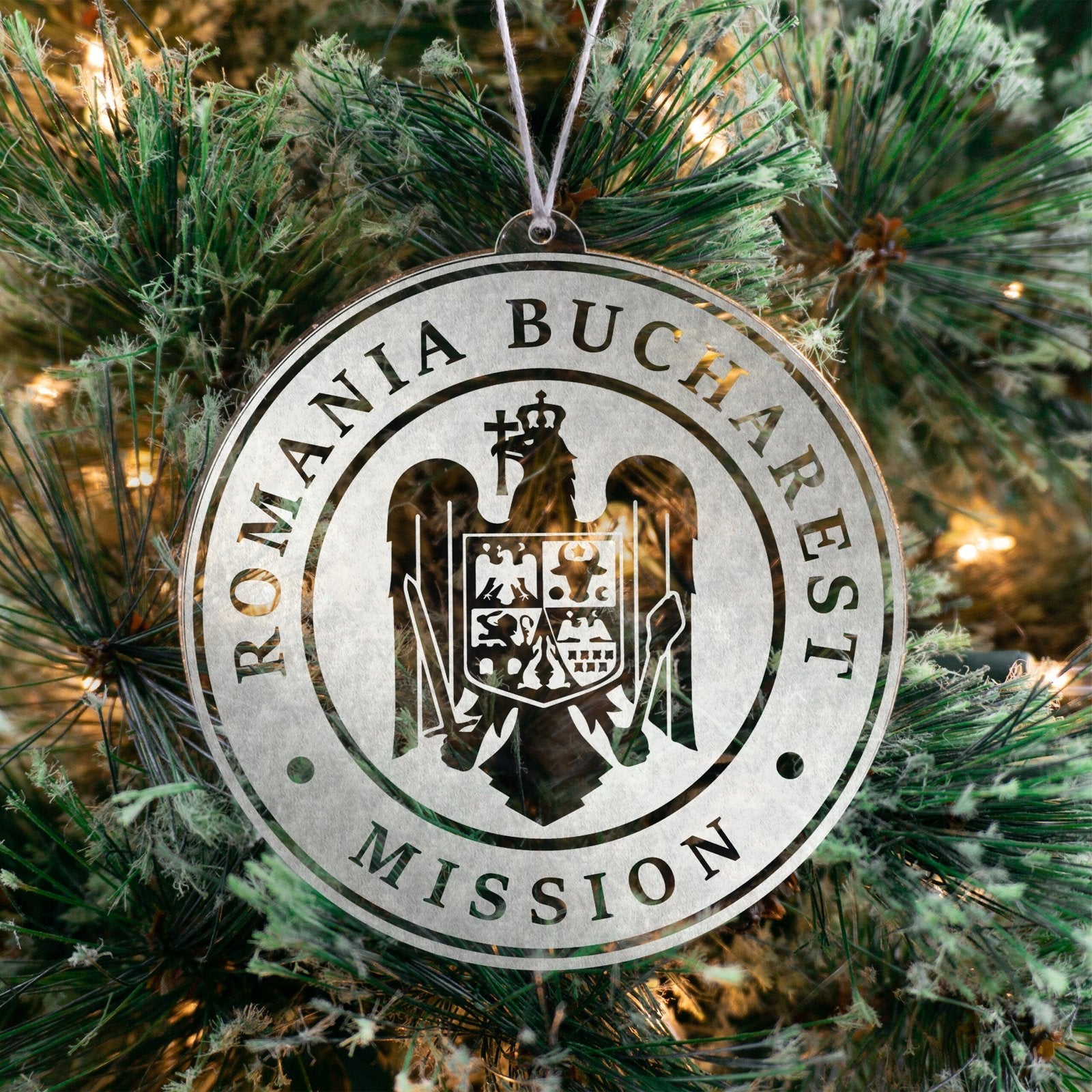 Romania Bucharest Mission Christmas Ornament - Latter-Day Saint LDS Missionary Gift - Book of Mormon
