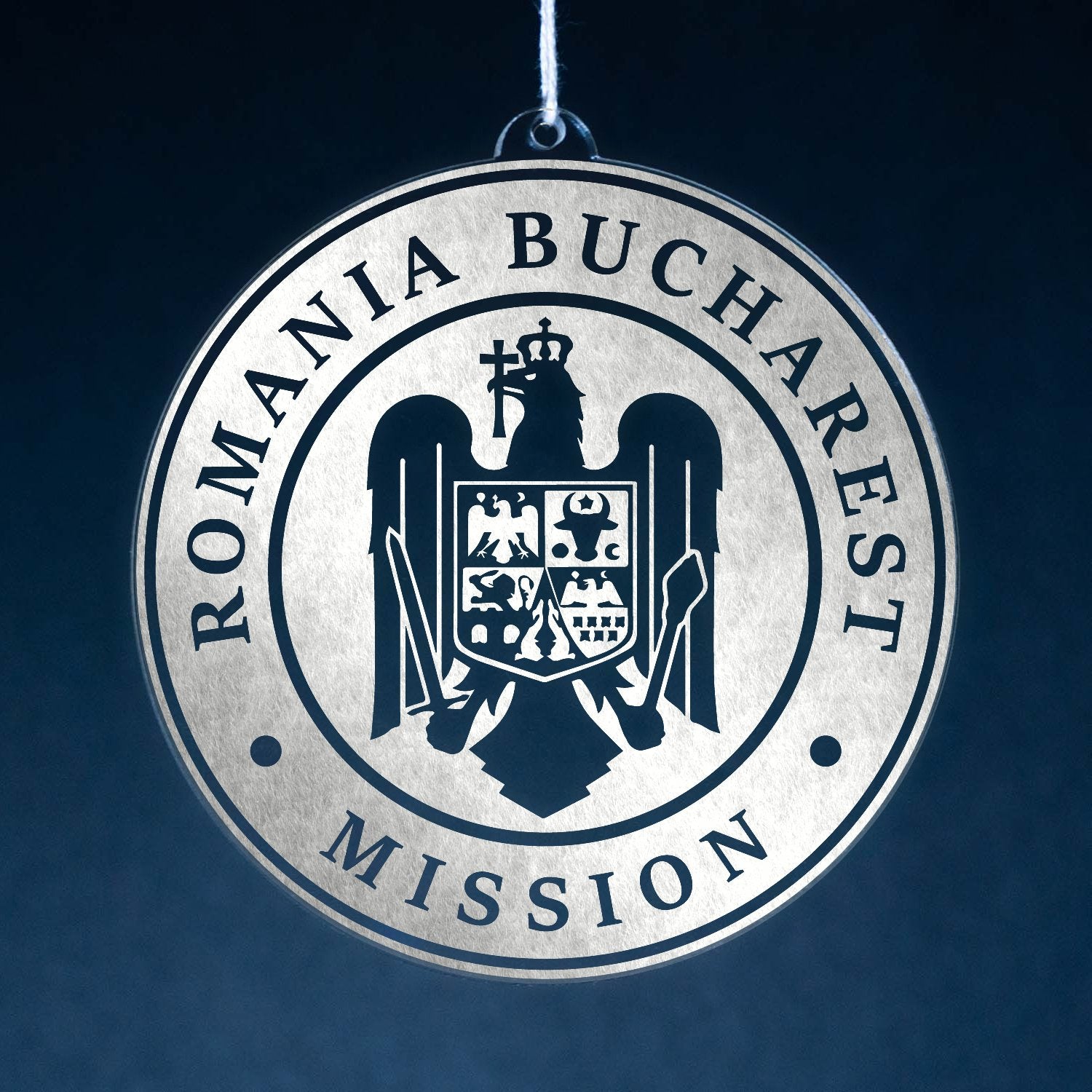 Romania Bucharest Mission Christmas Ornament - Latter-Day Saint LDS Missionary Gift - Book of Mormon