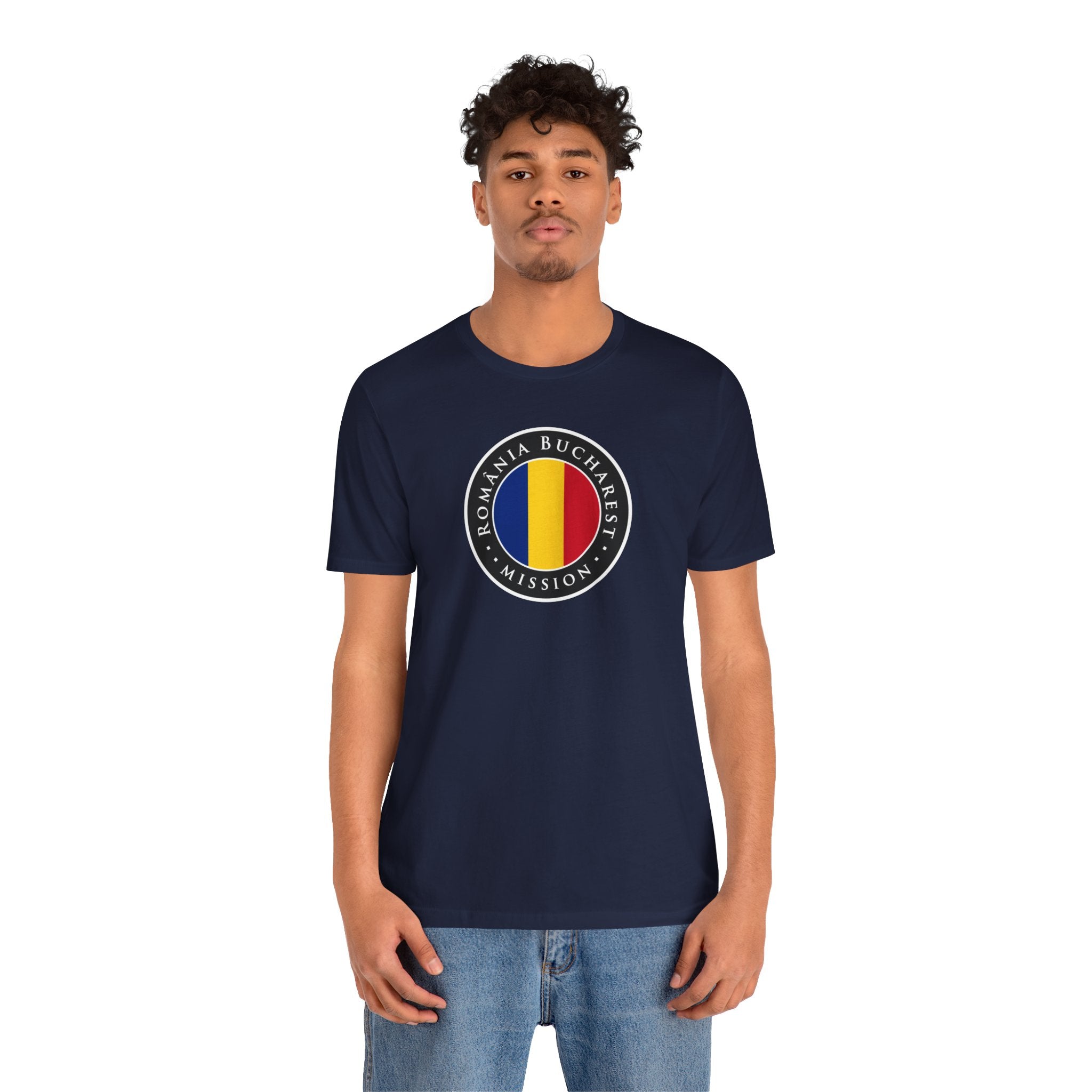 Romania Bucharest Mission Flag Logo (Black Border) T-shirt - Mission Wishlist - LDS Missionary Gift Store