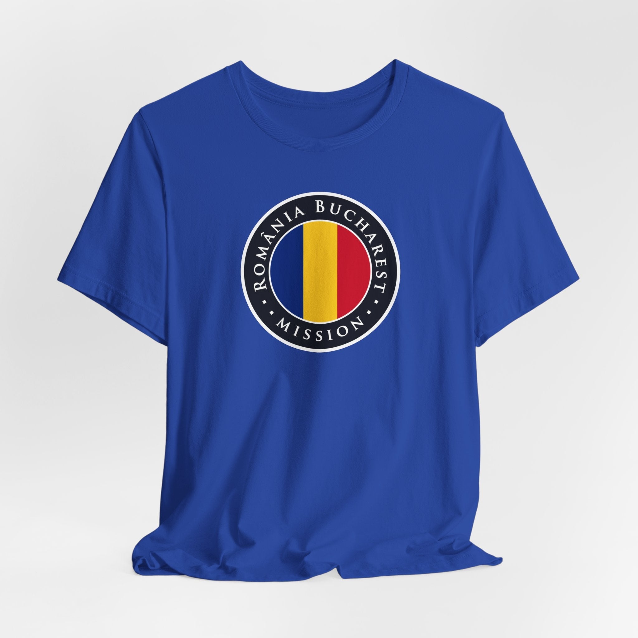 Romania Bucharest Mission Flag Logo (Black Border) T-shirt - Mission Wishlist - LDS Missionary Gift Store