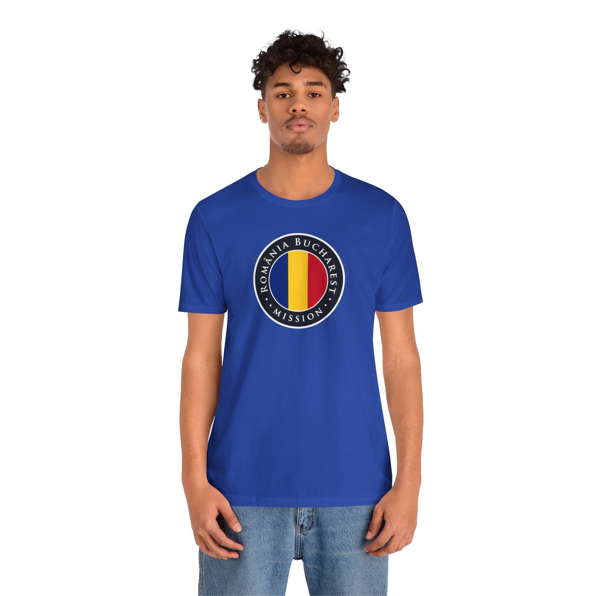 Romania Bucharest Mission Flag Logo (Black Border) T-shirt - Mission Wishlist - LDS Missionary Gift Store