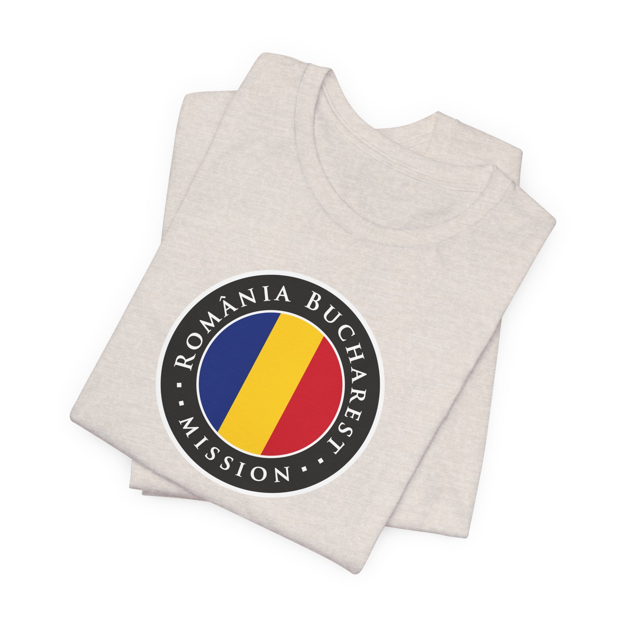 Romania Bucharest Mission Flag Logo (Black Border) T-shirt - Mission Wishlist - LDS Missionary Gift Store