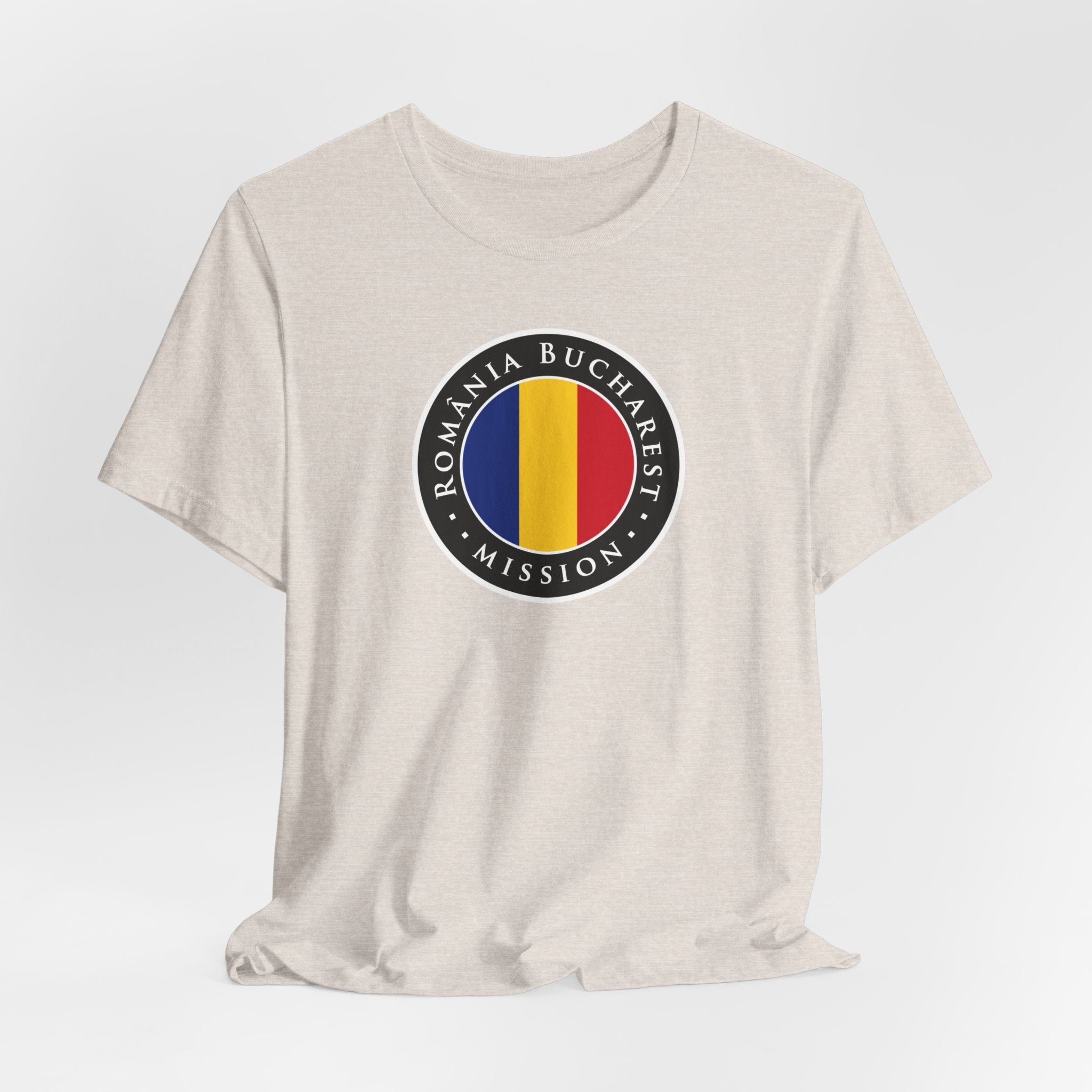 Romania Bucharest Mission Flag Logo (Black Border) T-shirt - Mission Wishlist - LDS Missionary Gift Store
