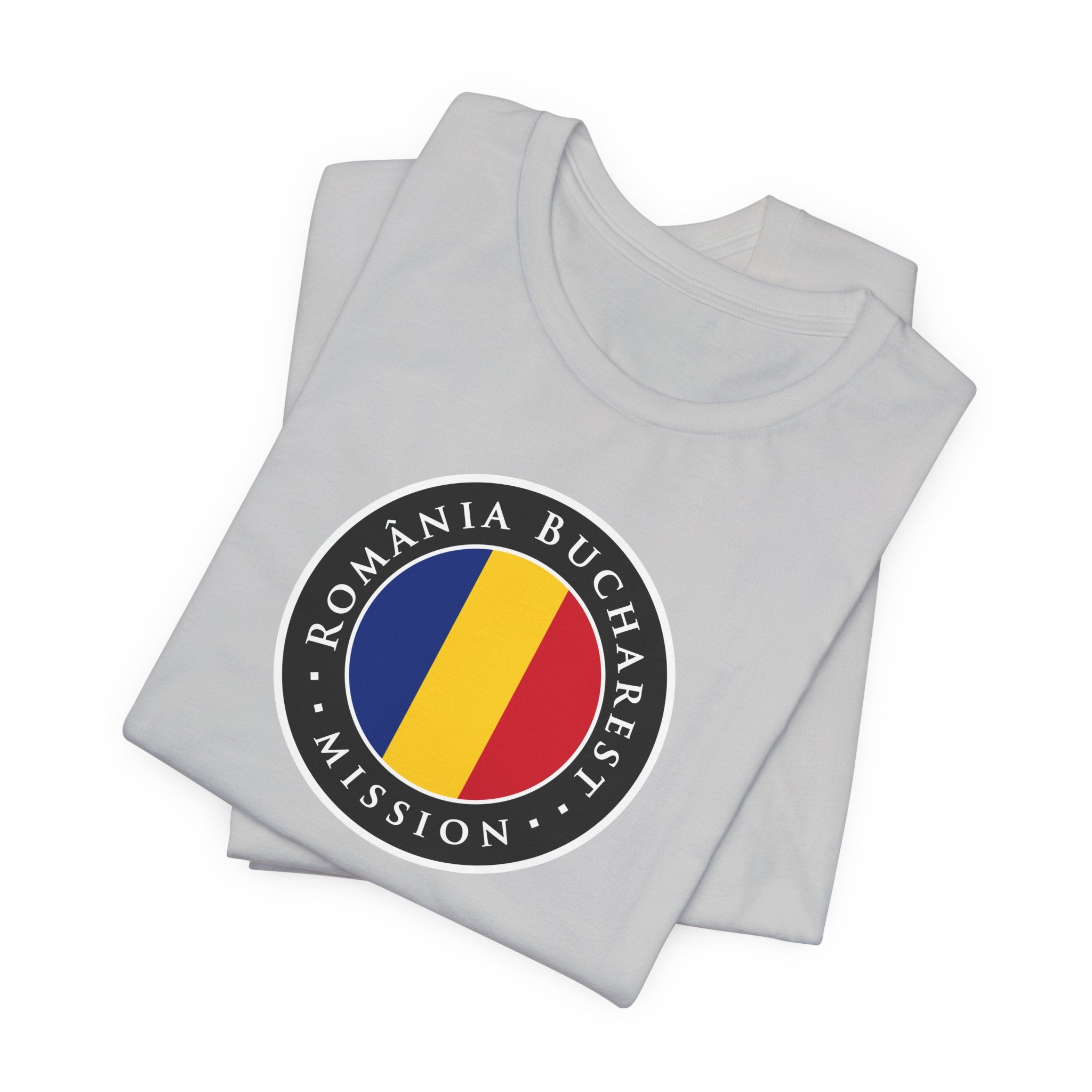 Romania Bucharest Mission Flag Logo (Black Border) T-shirt - Mission Wishlist - LDS Missionary Gift Store