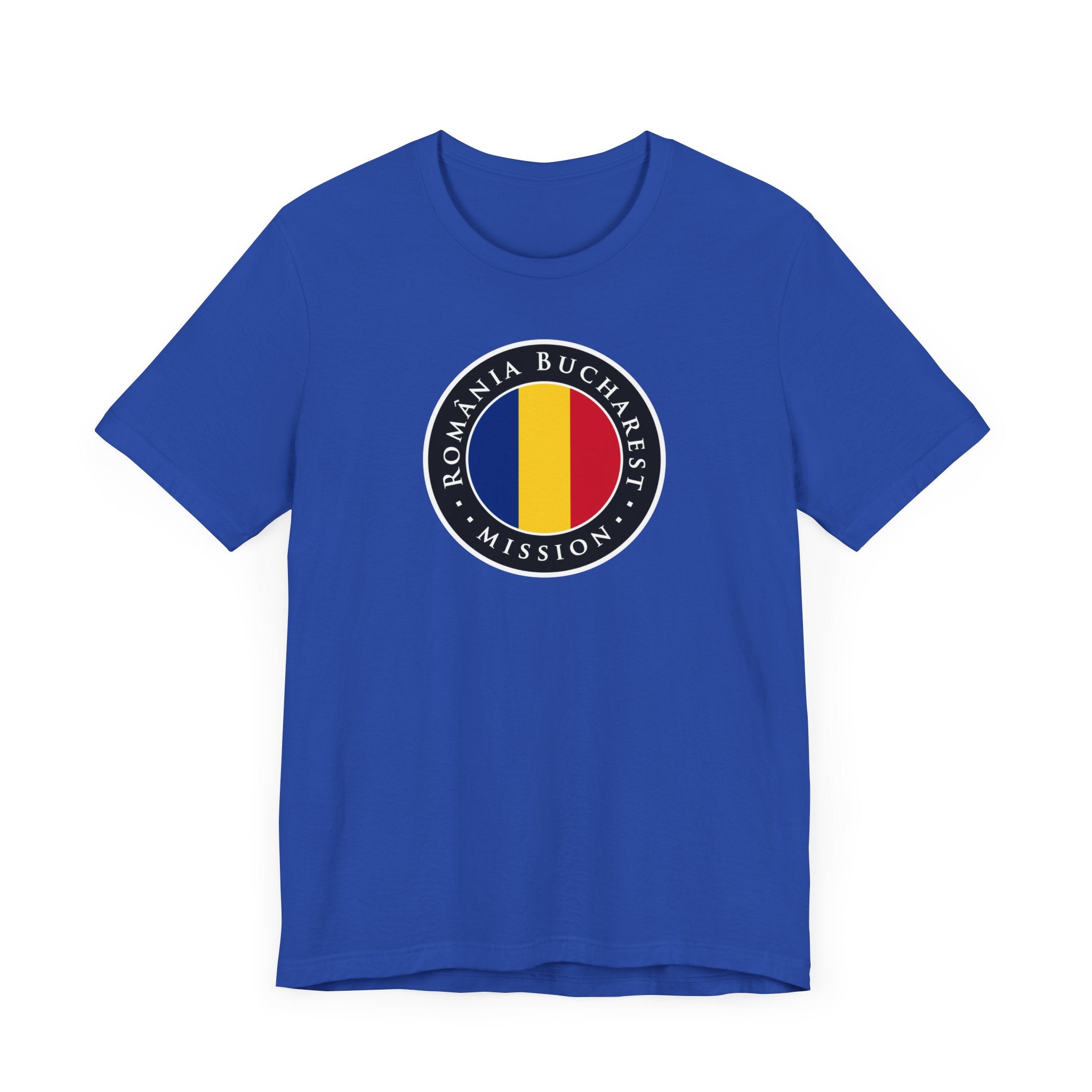Romania Bucharest Mission Flag Logo (Black Border) T-shirt - Mission Wishlist - LDS Missionary Gift Store