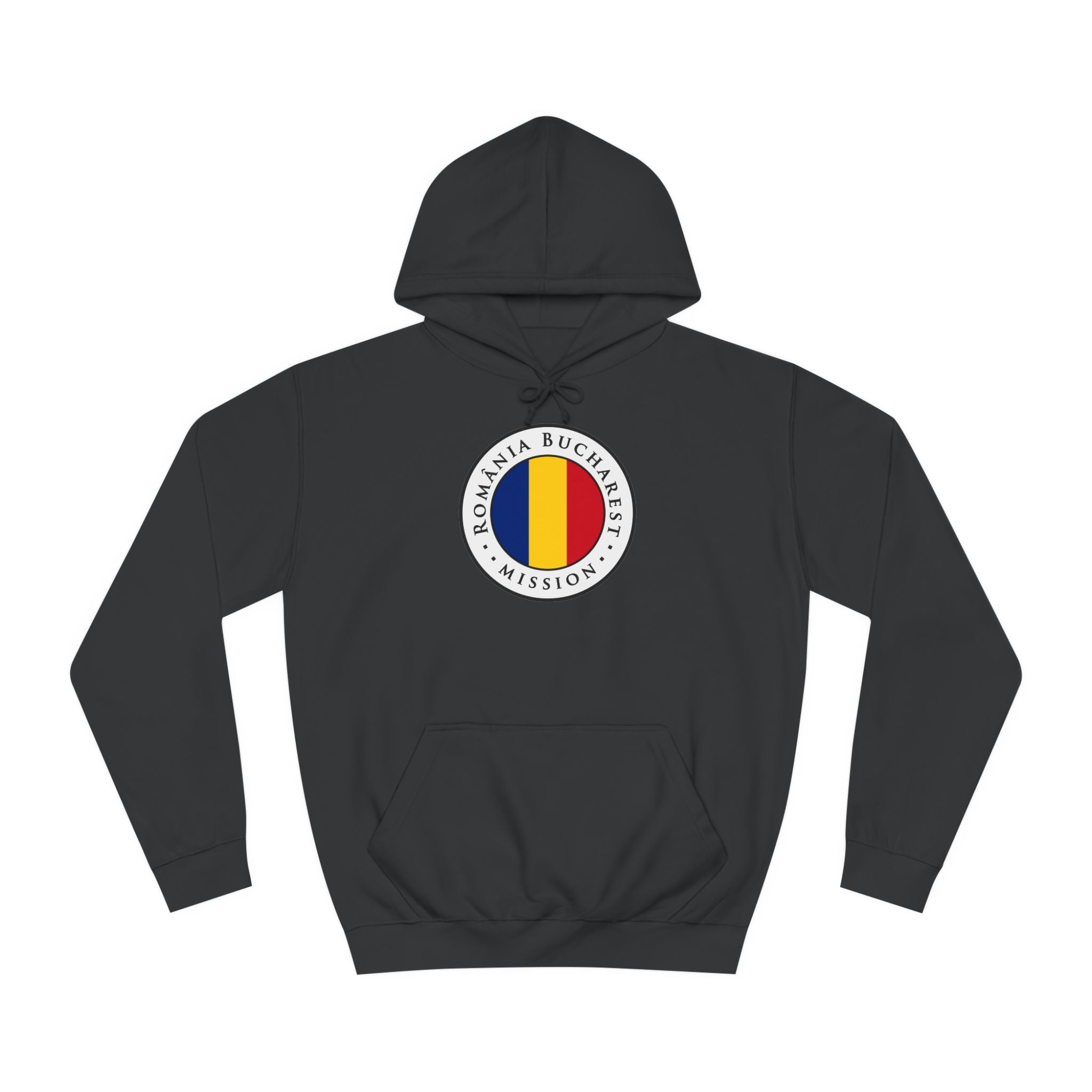 Romania Bucharest Mission Flag Logo (White Border) College Hoodie - Latter-Day Saint LDS Missionary Gift - Book of Mormon