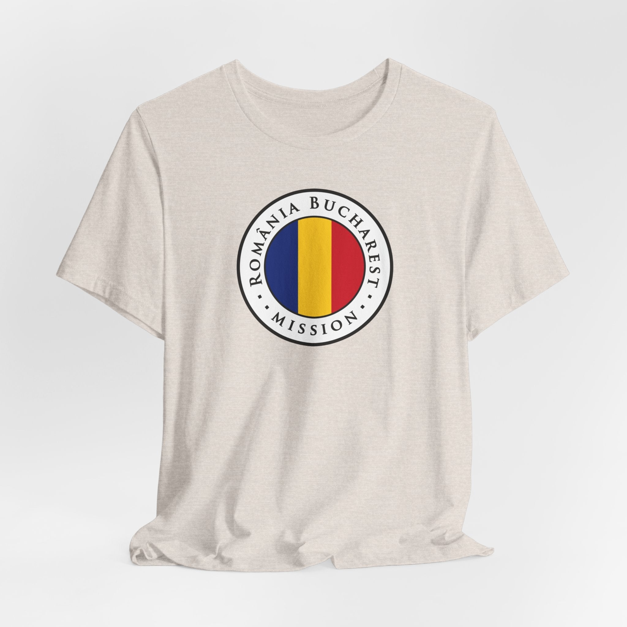 Romania Bucharest Mission Flag Logo (White Border) T-shirt - Mission Wishlist - LDS Missionary Gift Store