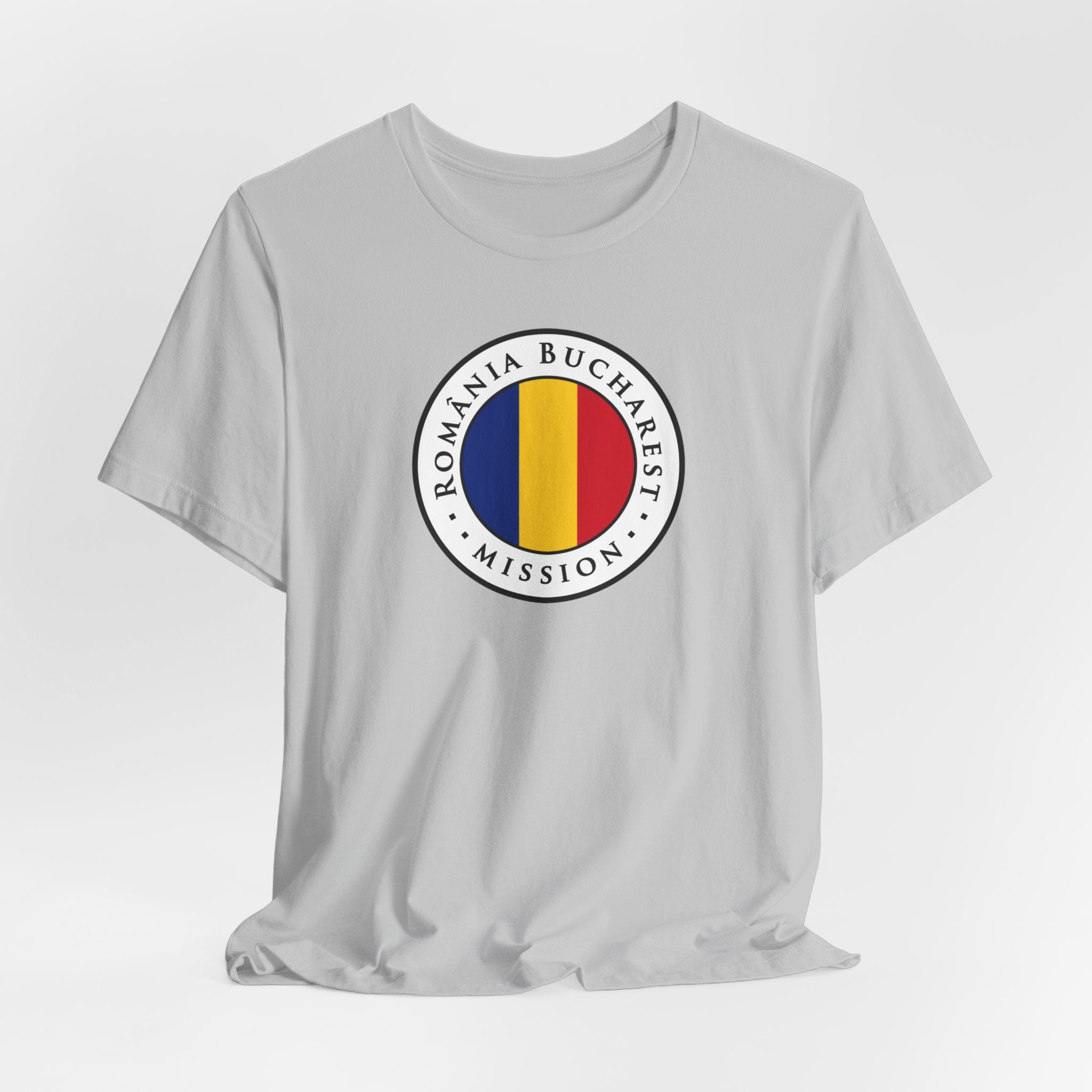 Romania Bucharest Mission Flag Logo (White Border) T-shirt - Mission Wishlist - LDS Missionary Gift Store
