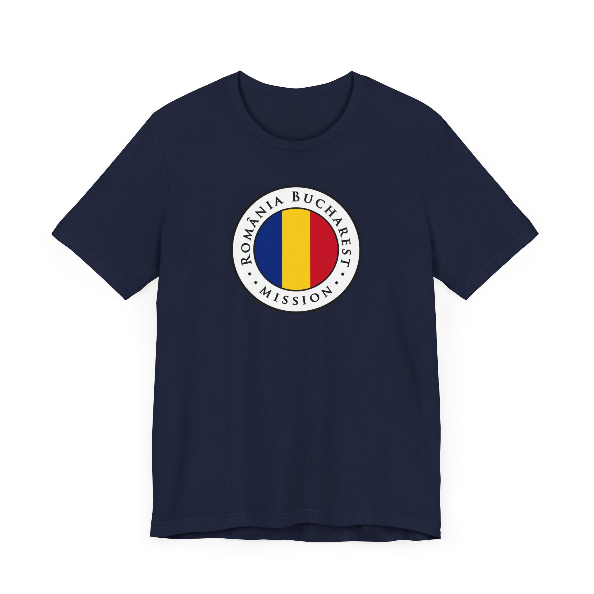 Romania Bucharest Mission Flag Logo (White Border) T-shirt - Mission Wishlist - LDS Missionary Gift Store