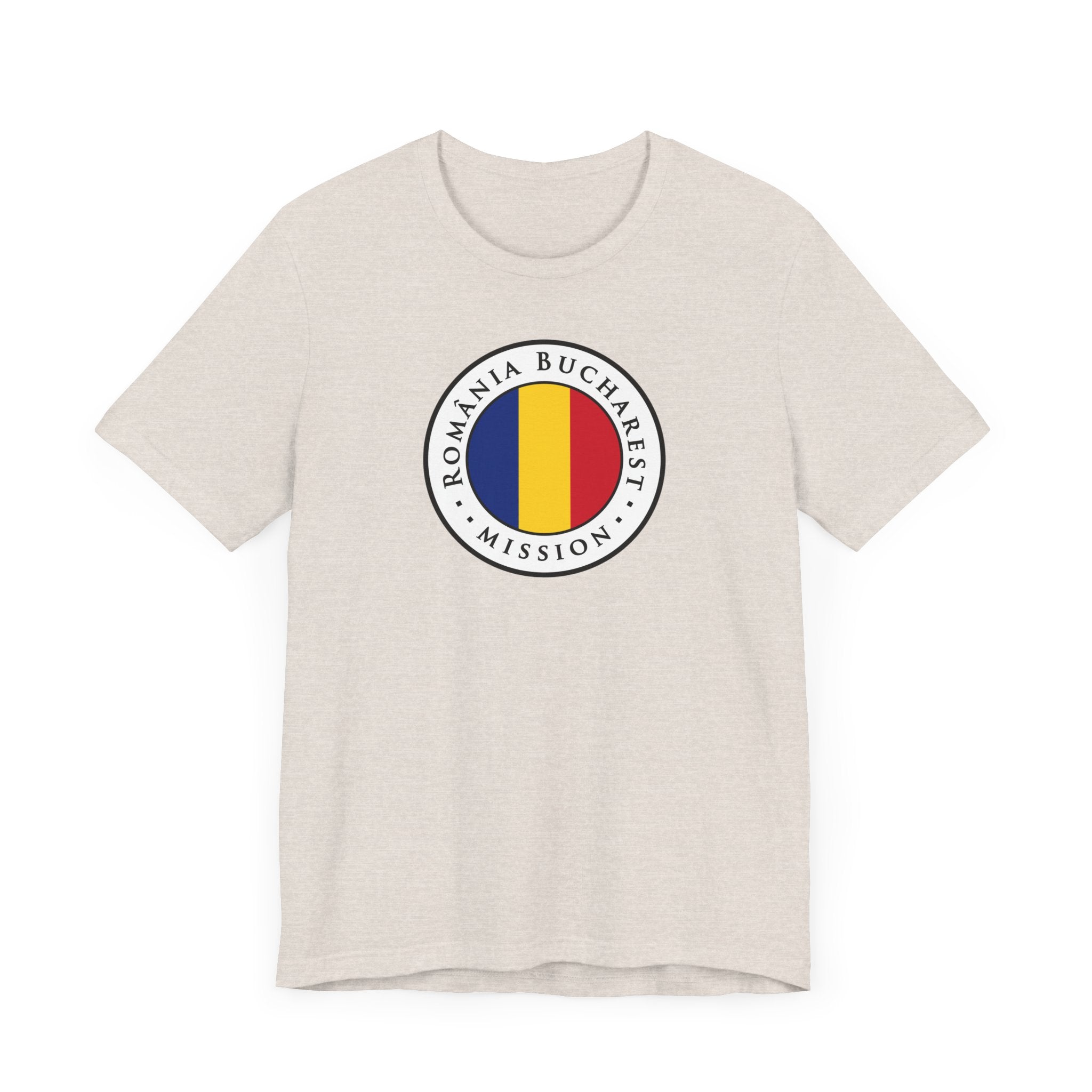 Romania Bucharest Mission Flag Logo (White Border) T-shirt - Mission Wishlist - LDS Missionary Gift Store