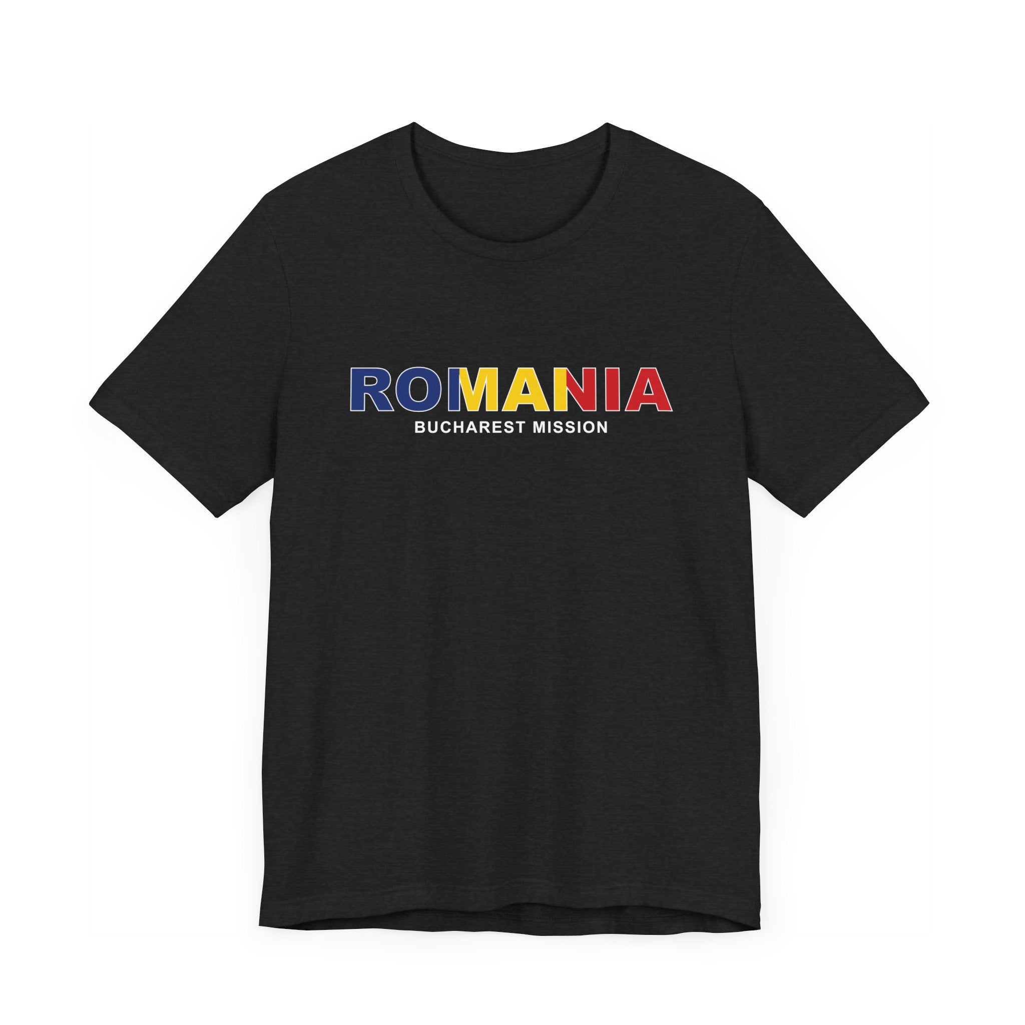 Romania Bucharest Mission Flag Title T-shirt - Latter-Day Saint LDS Missionary Gift - Book of Mormon