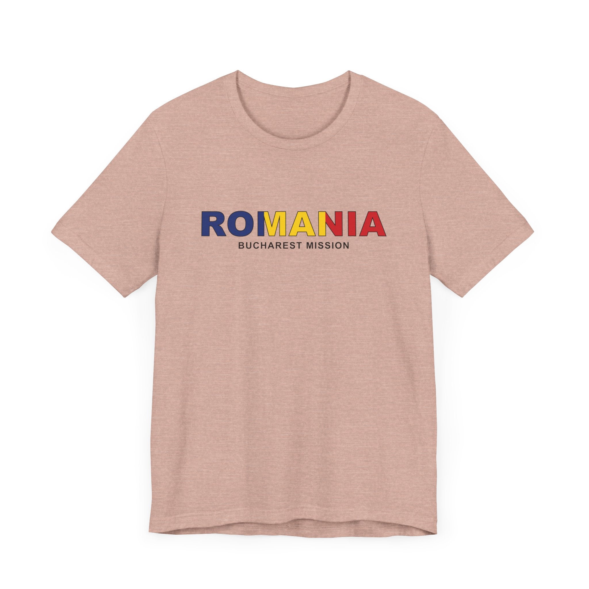 Romania Bucharest Mission Flag Title T-shirt - Latter-Day Saint LDS Missionary Gift - Book of Mormon