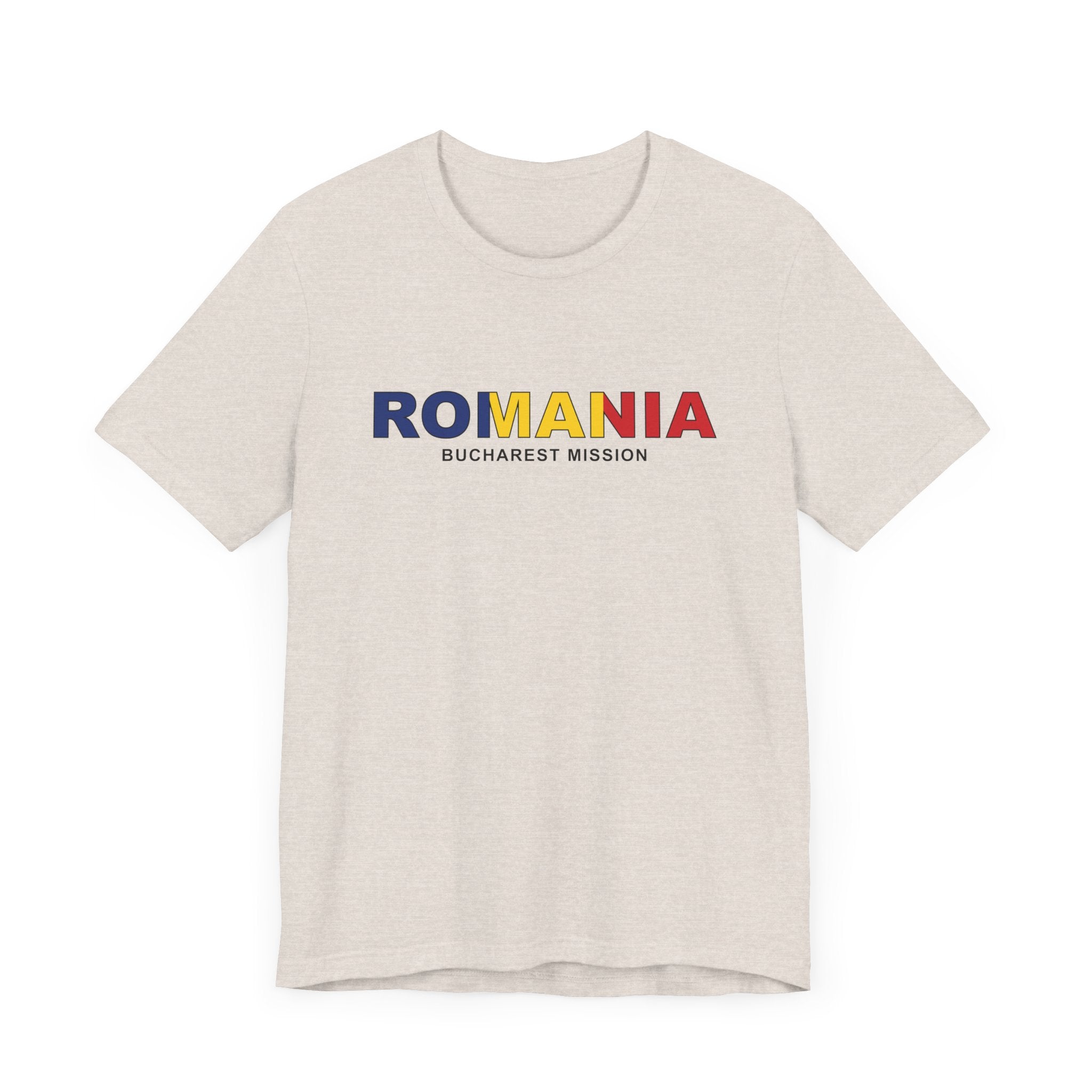 Romania Bucharest Mission Flag Title T-shirt - Latter-Day Saint LDS Missionary Gift - Book of Mormon