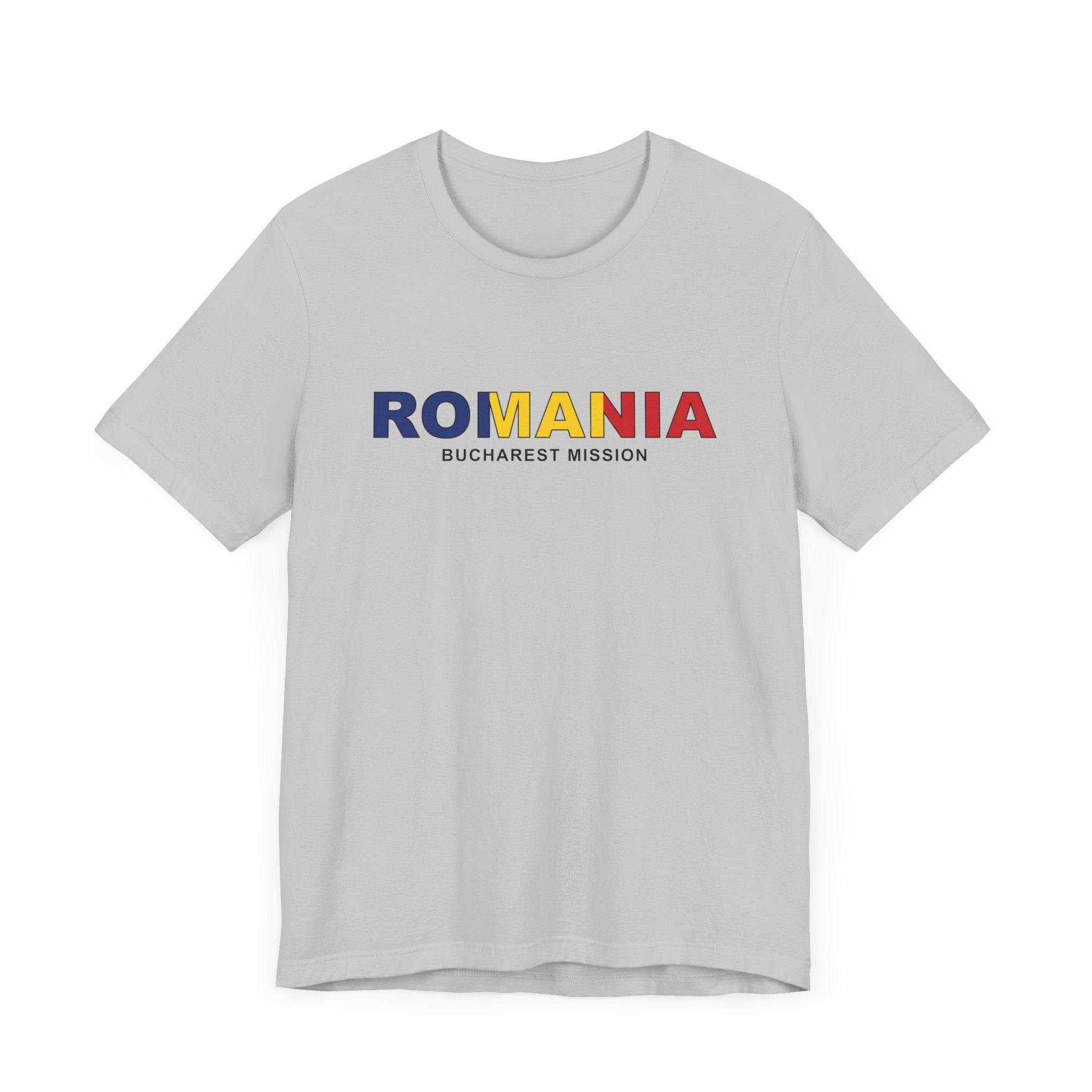 Romania Bucharest Mission Flag Title T-shirt - Latter-Day Saint LDS Missionary Gift - Book of Mormon