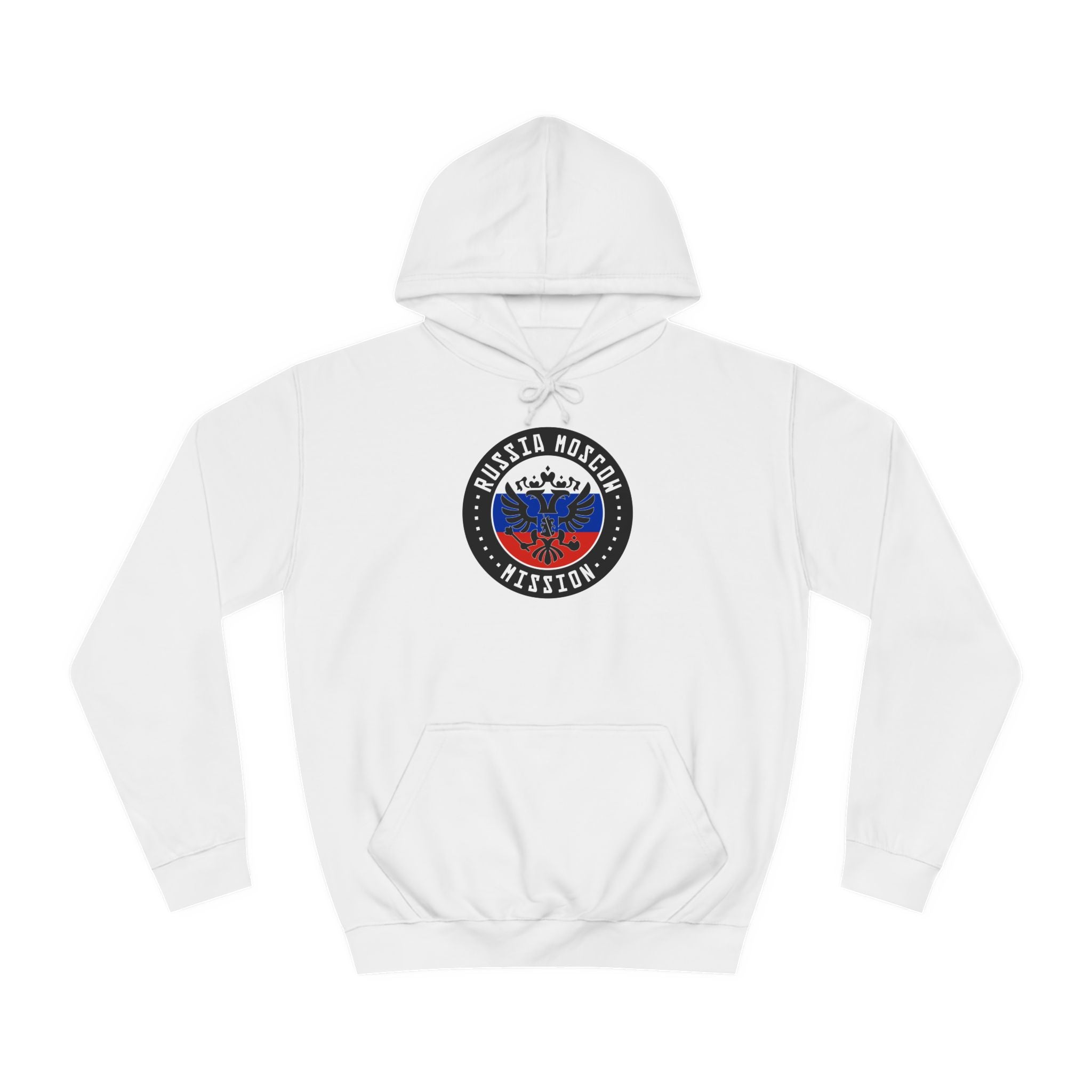 Russia Moscow Mission Flag Logo (Black Border) College Hoodie - Mission Wishlist - LDS Missionary Gift Store