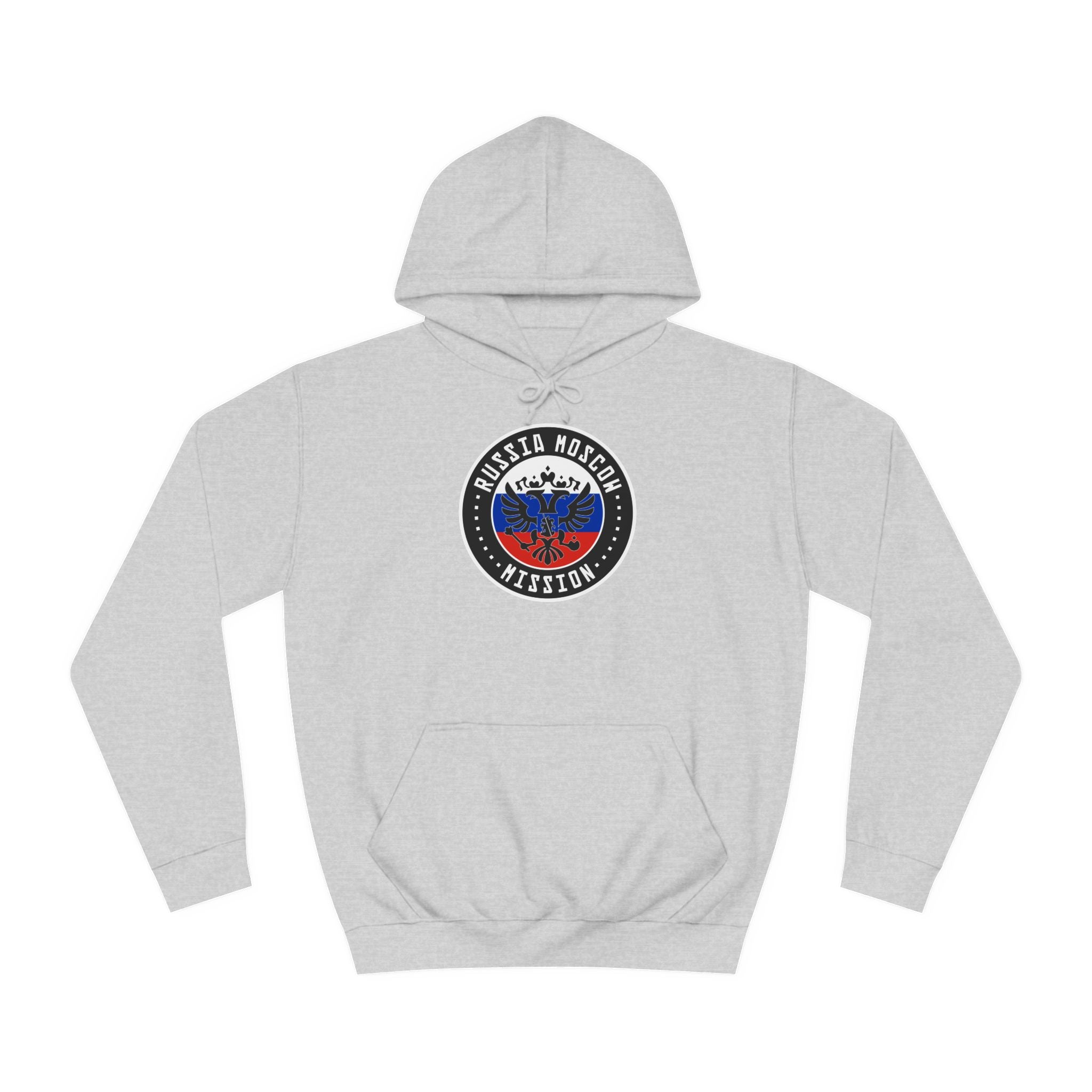 Russia Moscow Mission Flag Logo (Black Border) College Hoodie - Mission Wishlist - LDS Missionary Gift Store