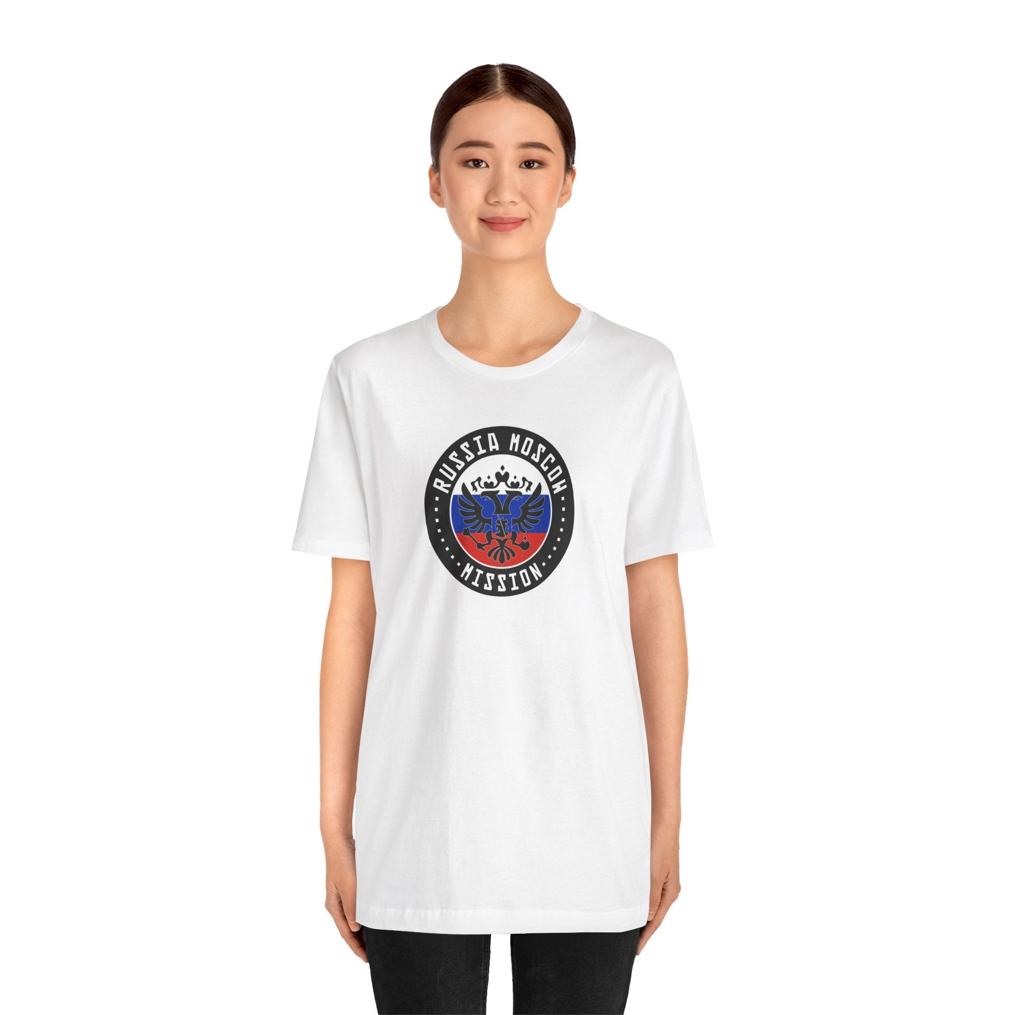 Russia Moscow Mission Flag Logo (Black Border) T-shirt - Mission Wishlist - LDS Missionary Gift Store