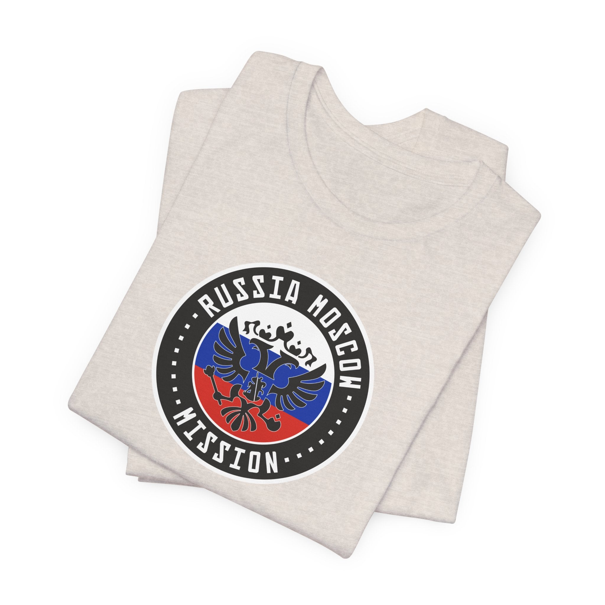 Russia Moscow Mission Flag Logo (Black Border) T-shirt - Mission Wishlist - LDS Missionary Gift Store