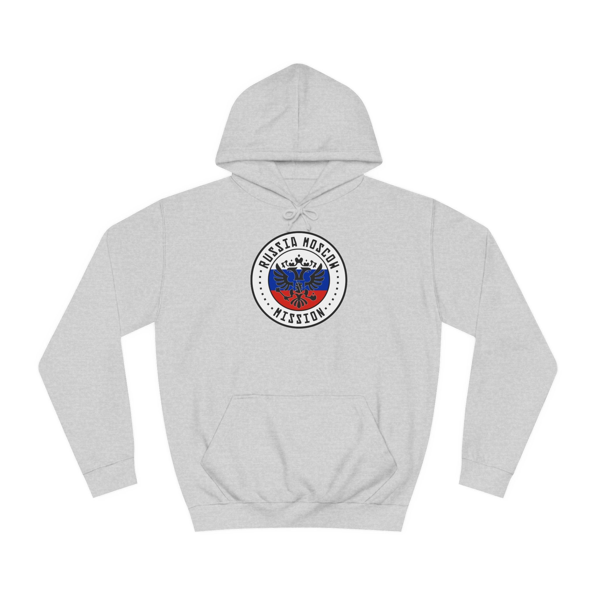 Russia Moscow Mission Flag Logo (White Border) College Hoodie - Mission Wishlist - LDS Missionary Gift Store