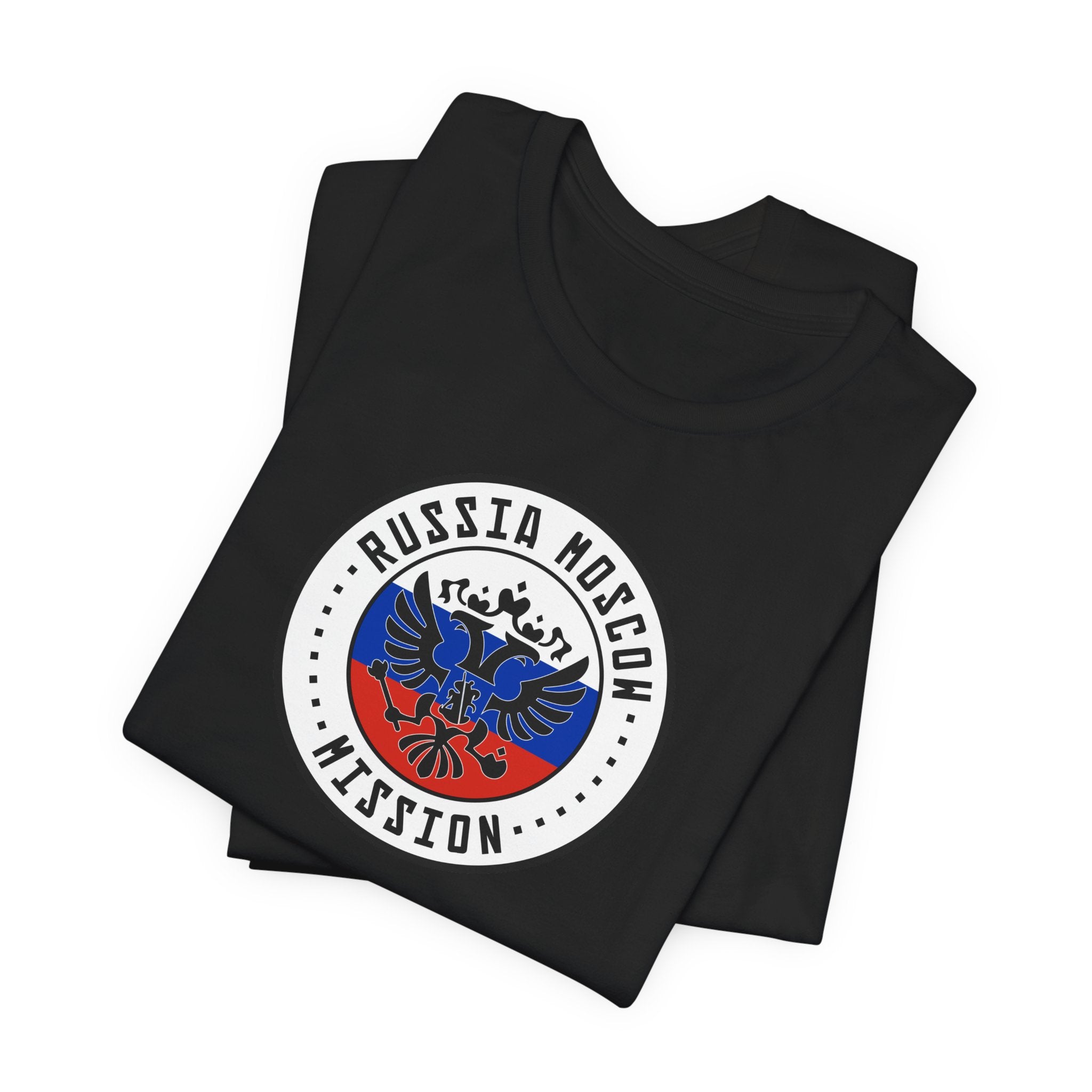 Russia Moscow Mission Flag Logo (White Border) T-shirt - Mission Wishlist - LDS Missionary Gift Store