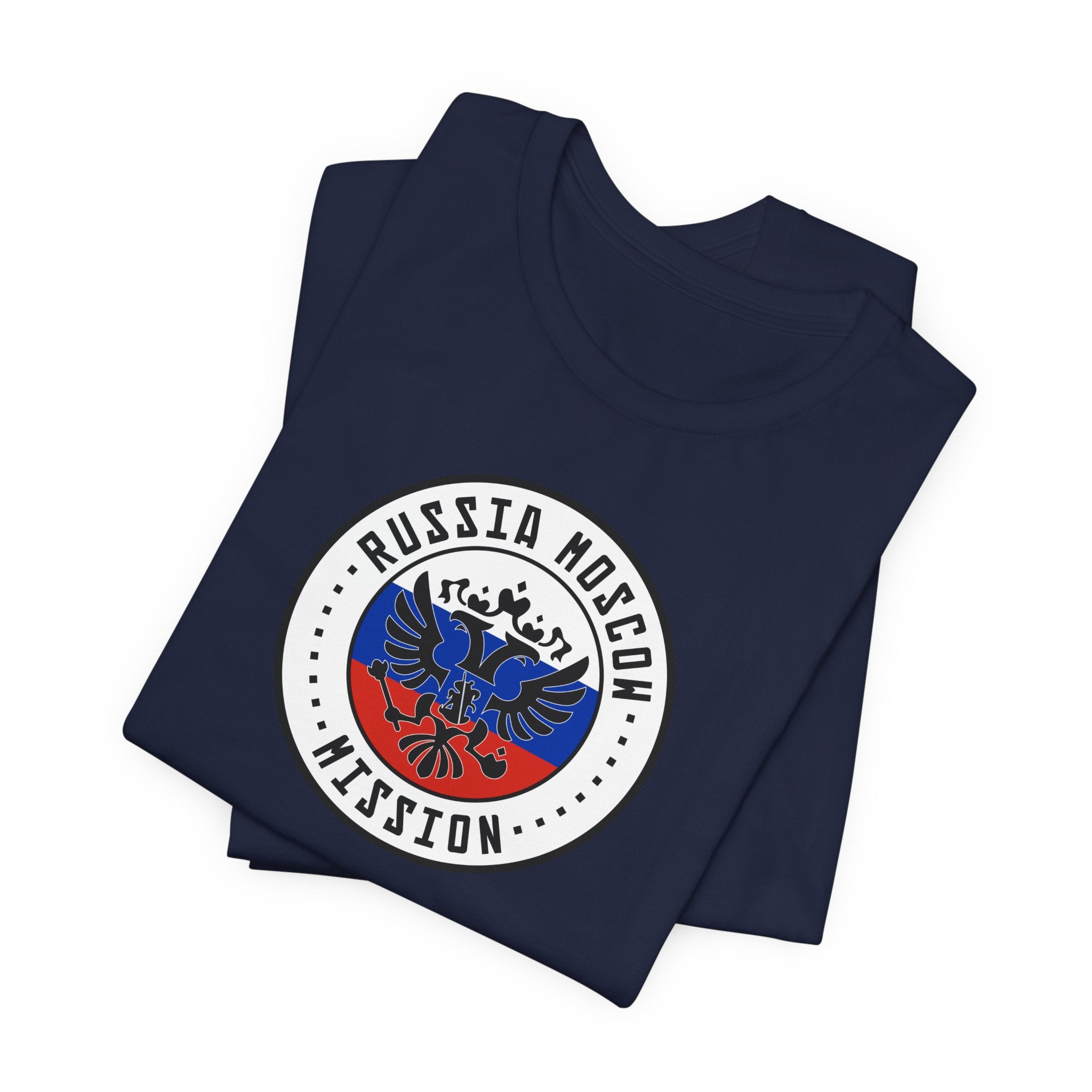 Russia Moscow Mission Flag Logo (White Border) T-shirt - Mission Wishlist - LDS Missionary Gift Store