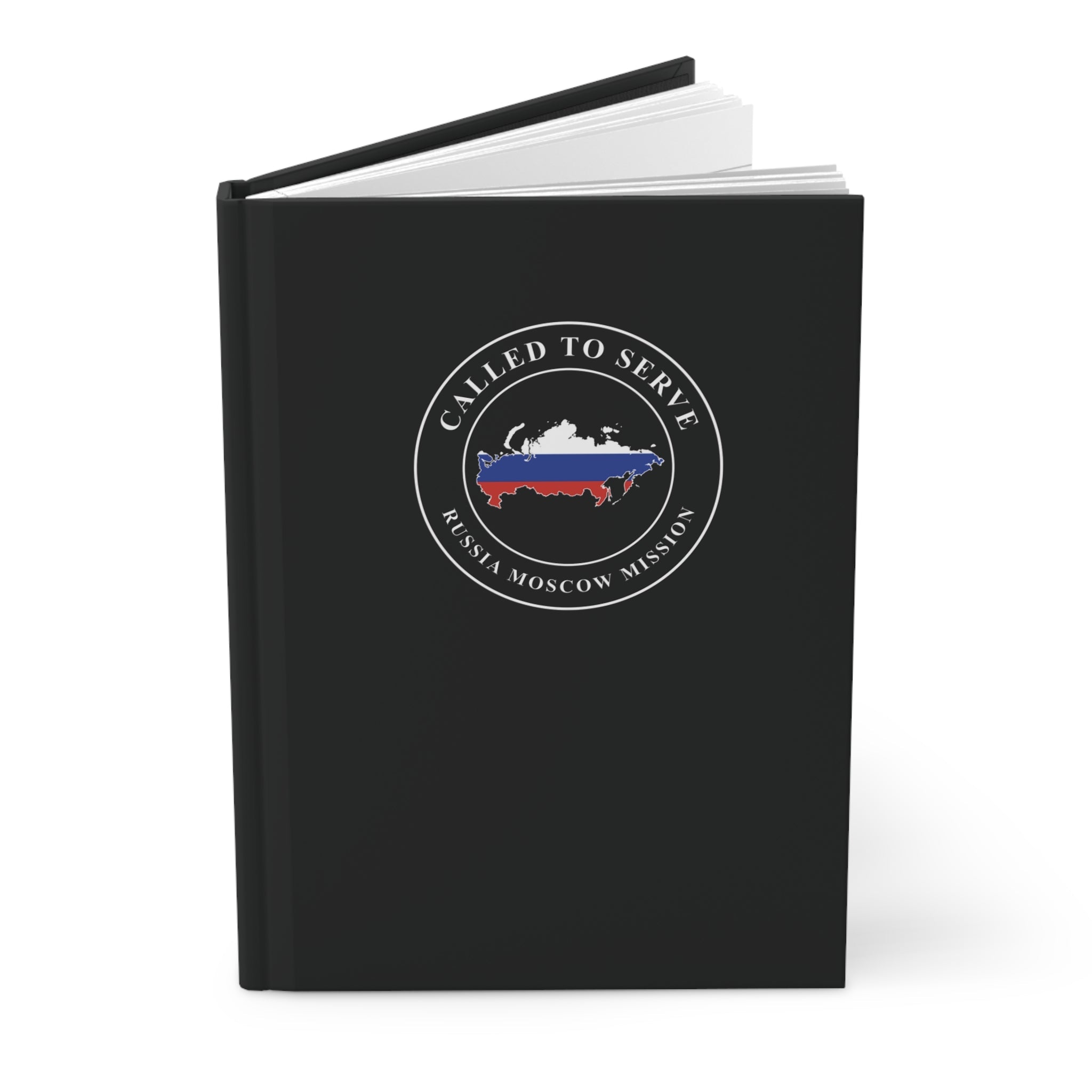 Russia Moscow Mission Flag Map Called to Serve Black Hardcover Journal Matte - Mission Wishlist - LDS Missionary Gift Store