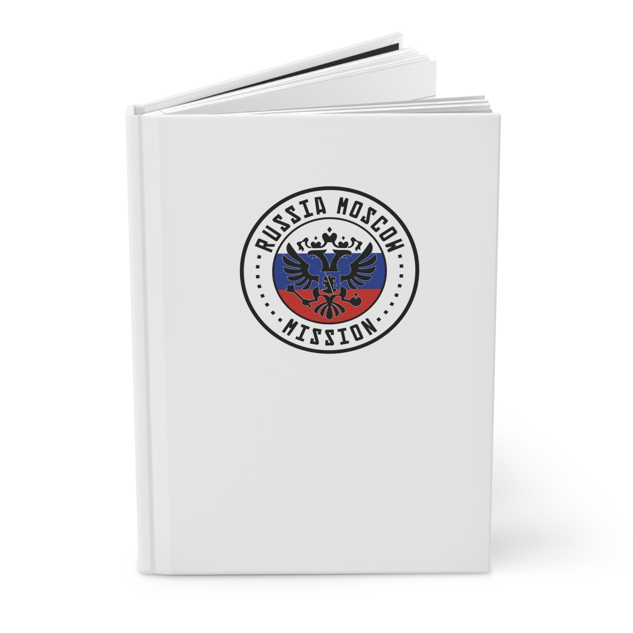 Russia Moscow Mission Logo Design White Hardcover Journal Matte - Mission Wishlist - LDS Missionary Gift Store