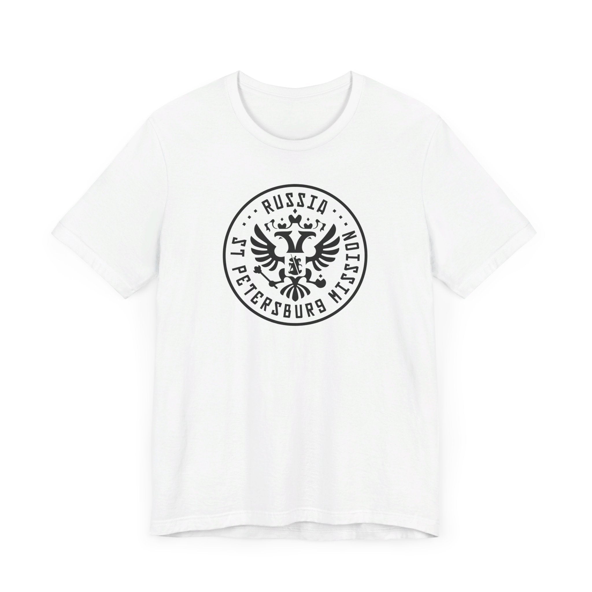 Russia Novosibirsk Mission Circular Monochrome Logo T-Shirt - Mission Wishlist - LDS Missionary Gift Store