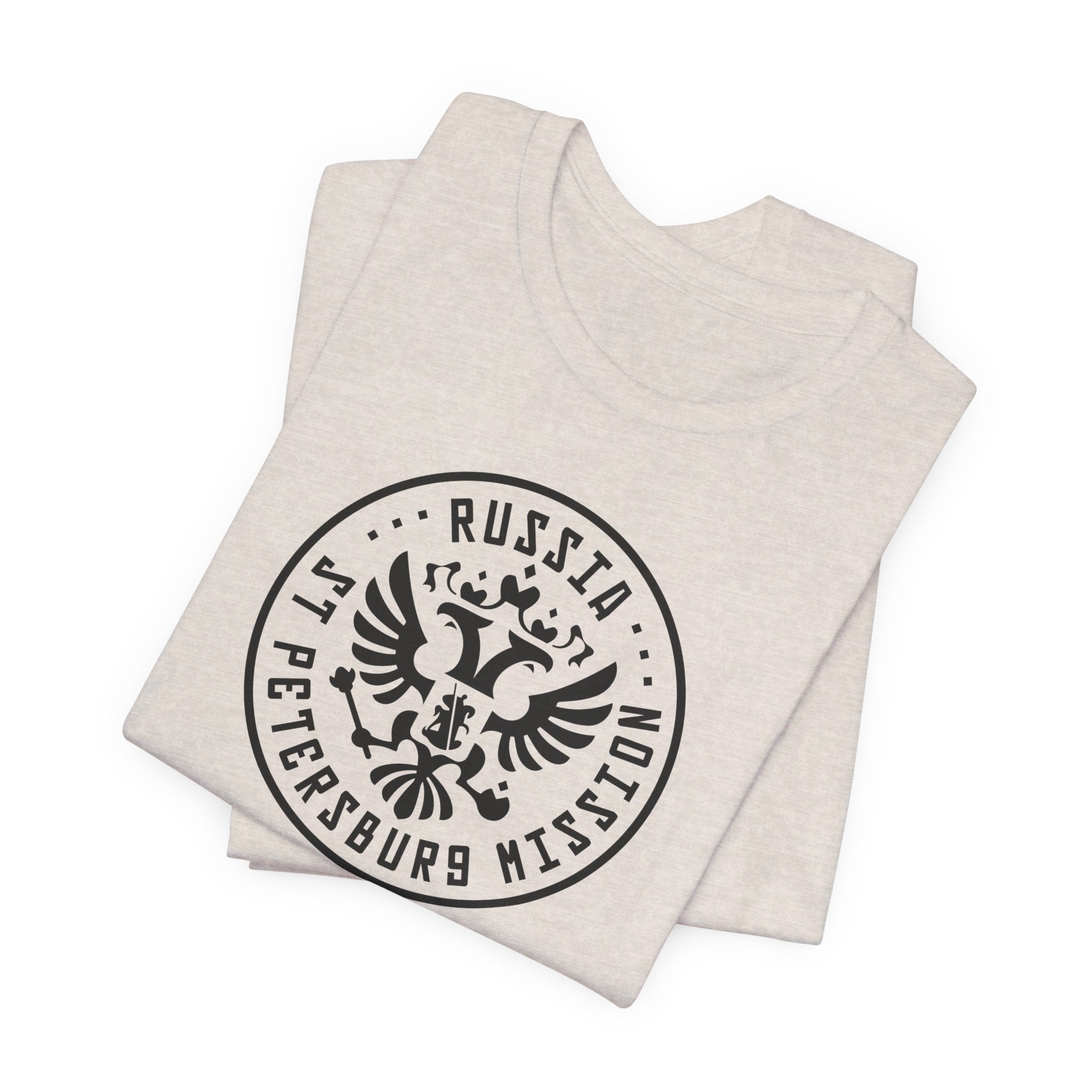 Russia Novosibirsk Mission Circular Monochrome Logo T-Shirt - Mission Wishlist - LDS Missionary Gift Store