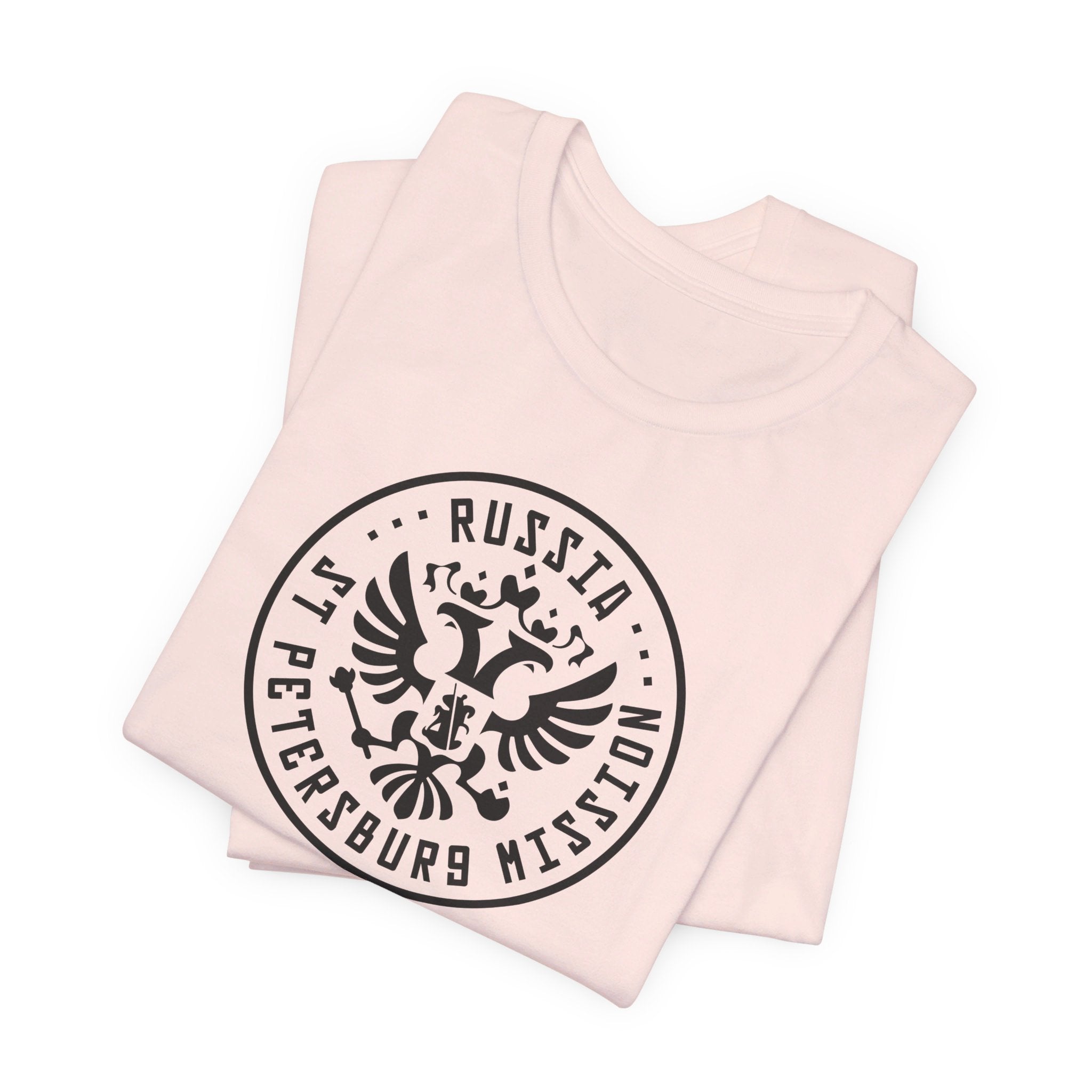 Russia Novosibirsk Mission Circular Monochrome Logo T-Shirt - Mission Wishlist - LDS Missionary Gift Store