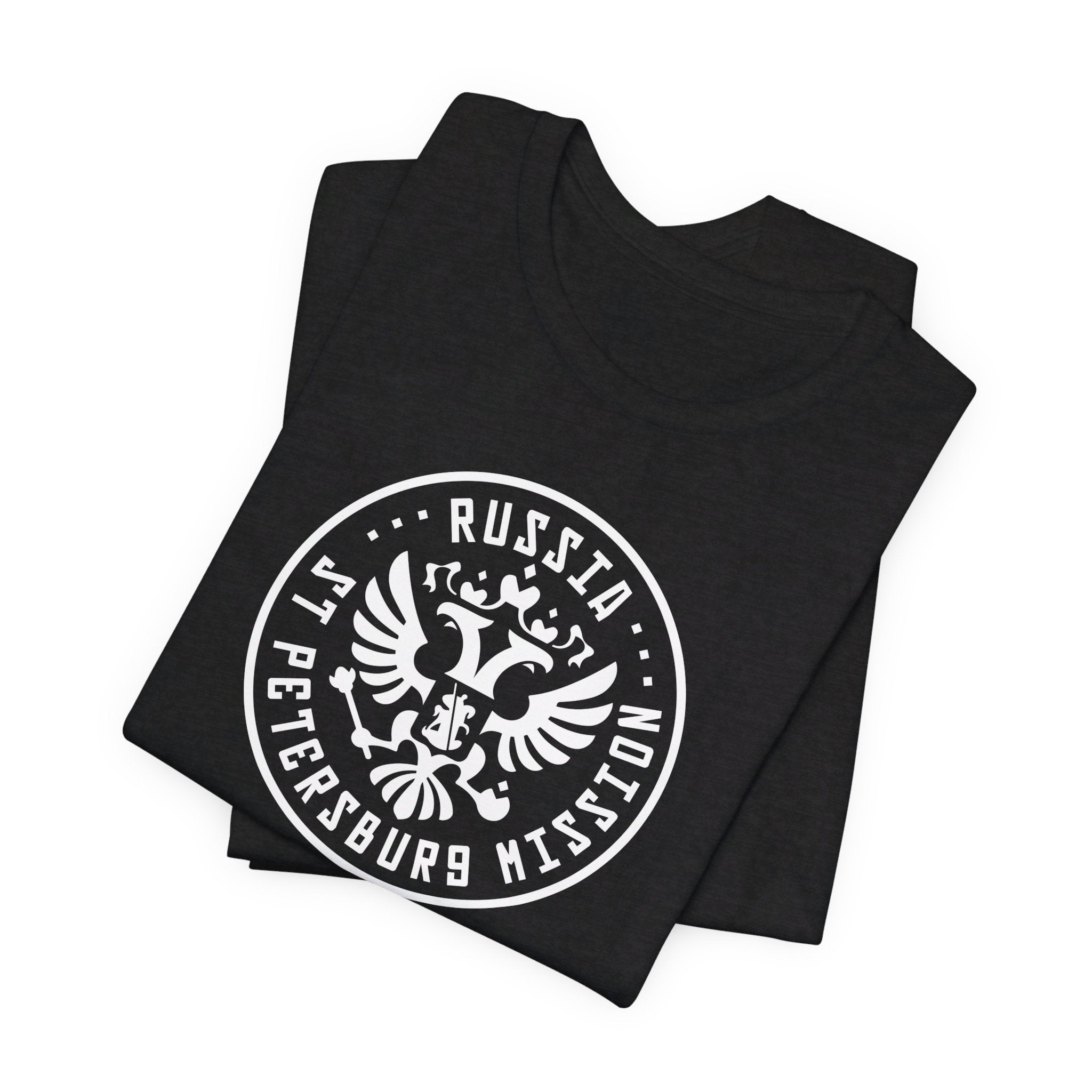 Russia Novosibirsk Mission Circular Monochrome Logo T-Shirt - Mission Wishlist - LDS Missionary Gift Store