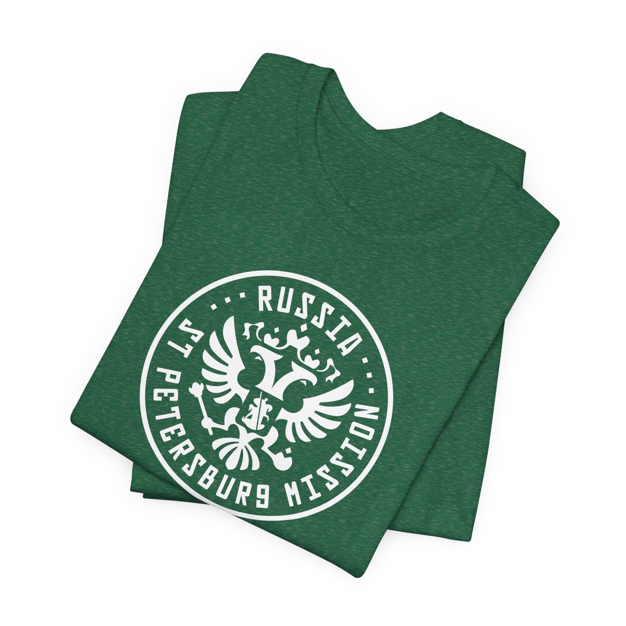 Russia Novosibirsk Mission Circular Monochrome Logo T-Shirt - Mission Wishlist - LDS Missionary Gift Store