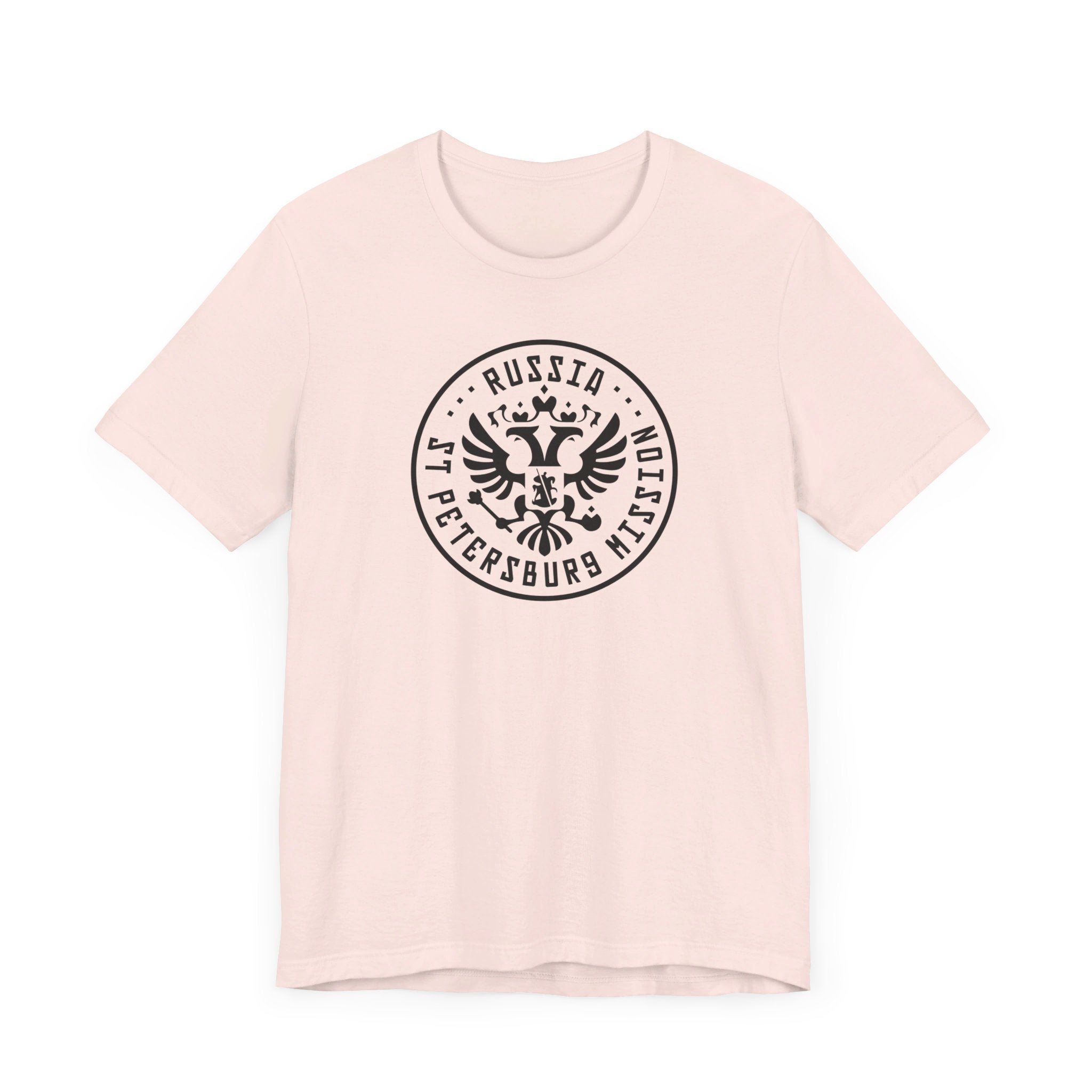 Russia Novosibirsk Mission Circular Monochrome Logo T-Shirt - Mission Wishlist - LDS Missionary Gift Store