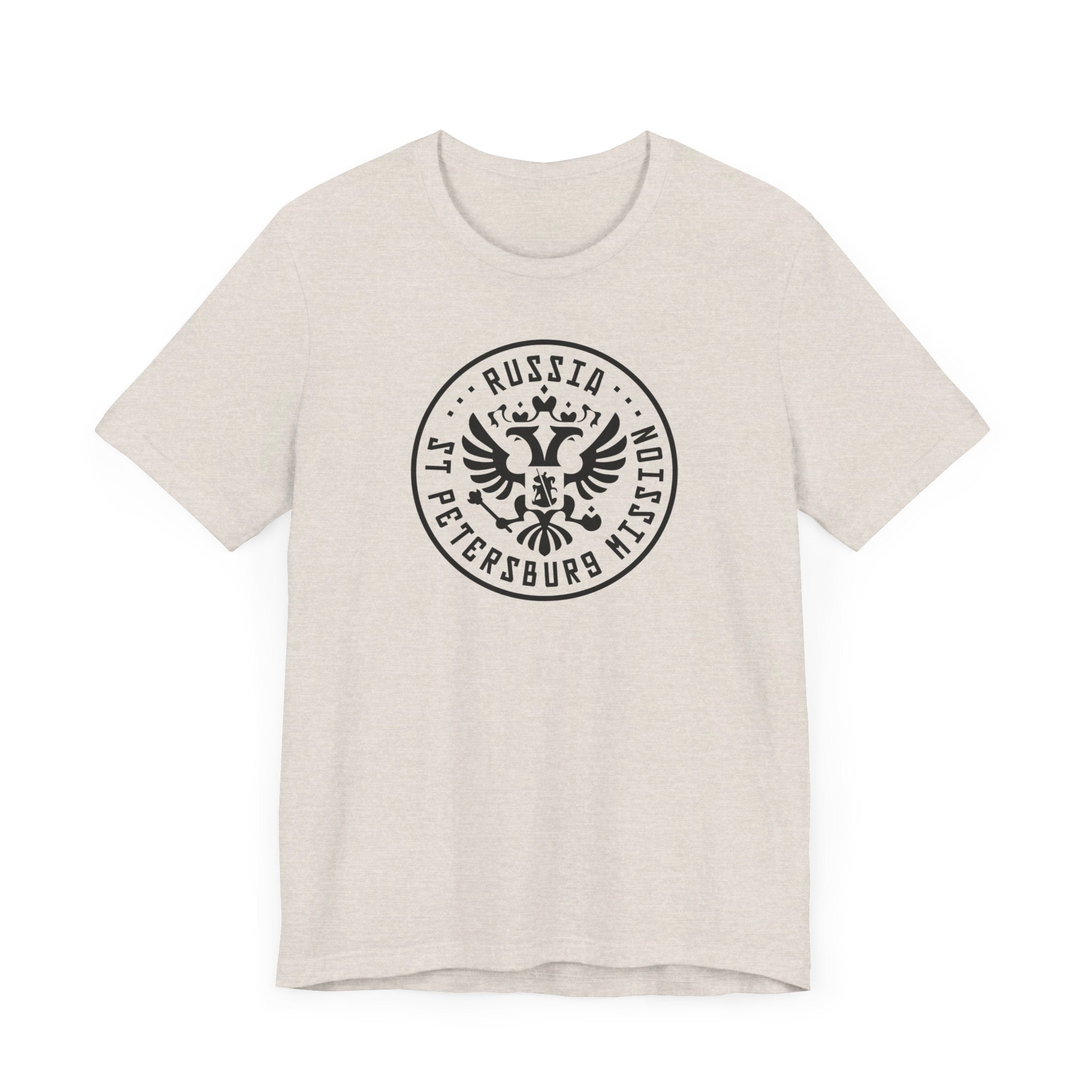 Russia Novosibirsk Mission Circular Monochrome Logo T-Shirt - Mission Wishlist - LDS Missionary Gift Store