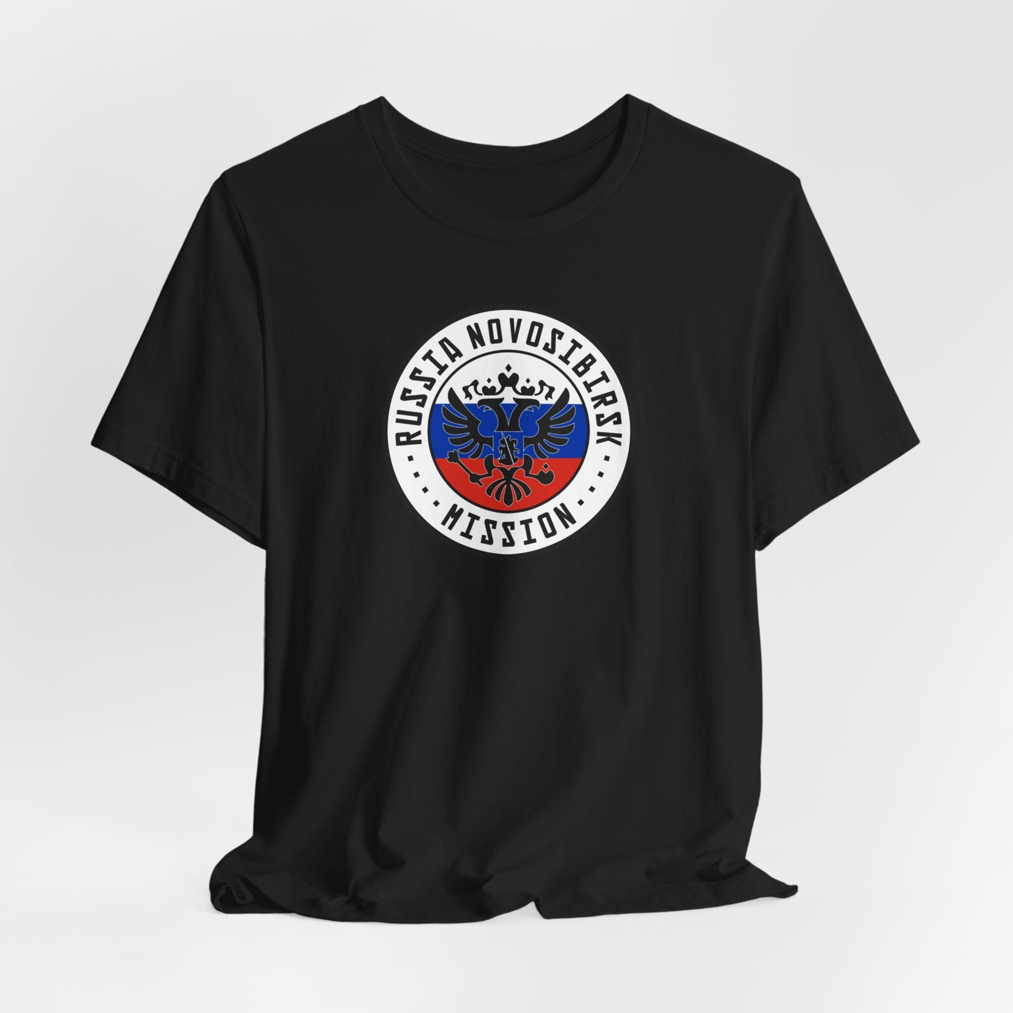 Russia Novosibirsk Mission Flag Logo (White Border) T-shirt - Mission Wishlist - LDS Missionary Gift Store