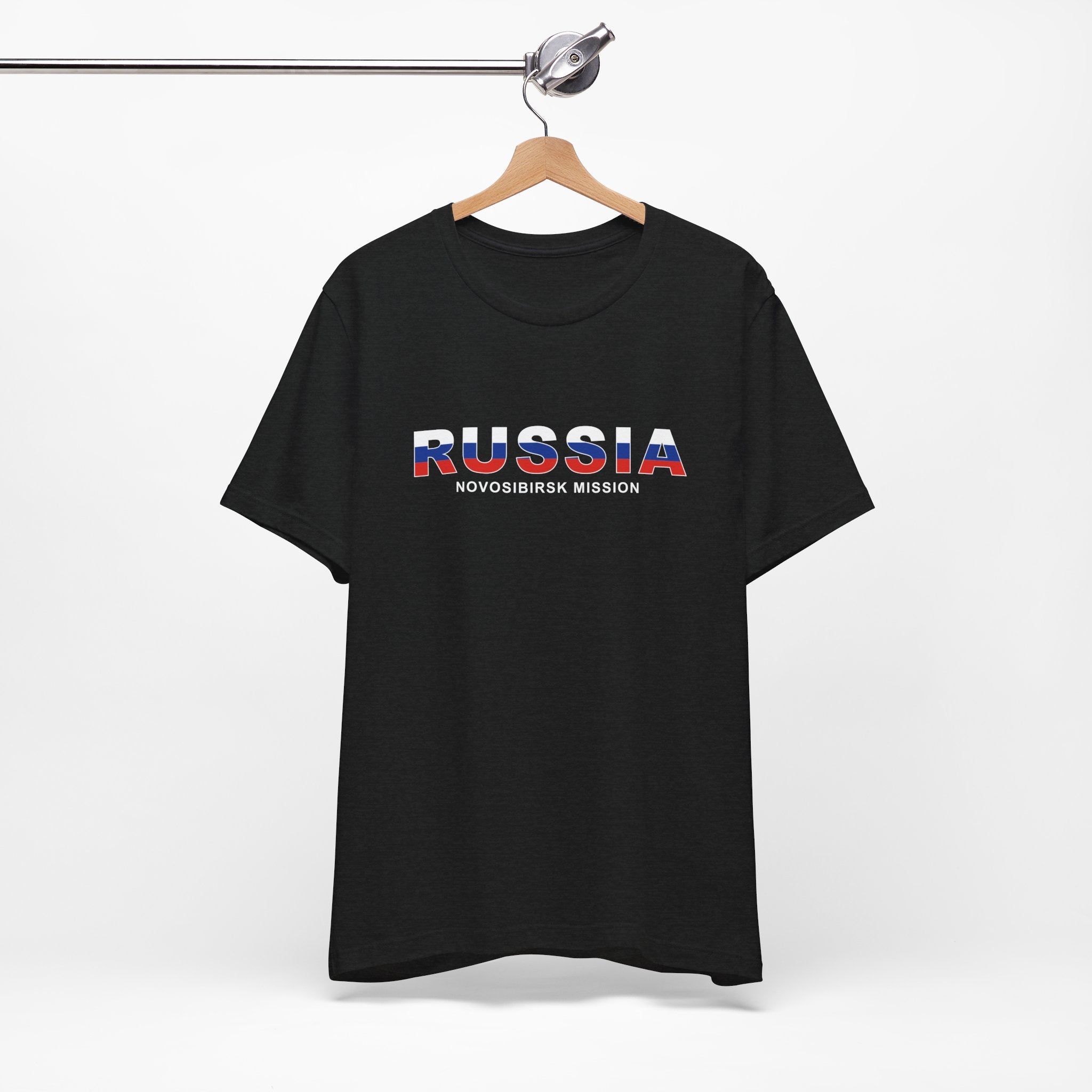 Russia Novosibirsk Mission Flag Title T-shirt - Mission Wishlist - LDS Missionary Gift Store