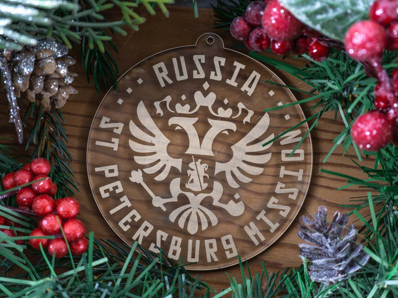 Russia Saint Petersburg Mission Christmas Ornament - Latter-Day Saint LDS Missionary Gift - Book of Mormon