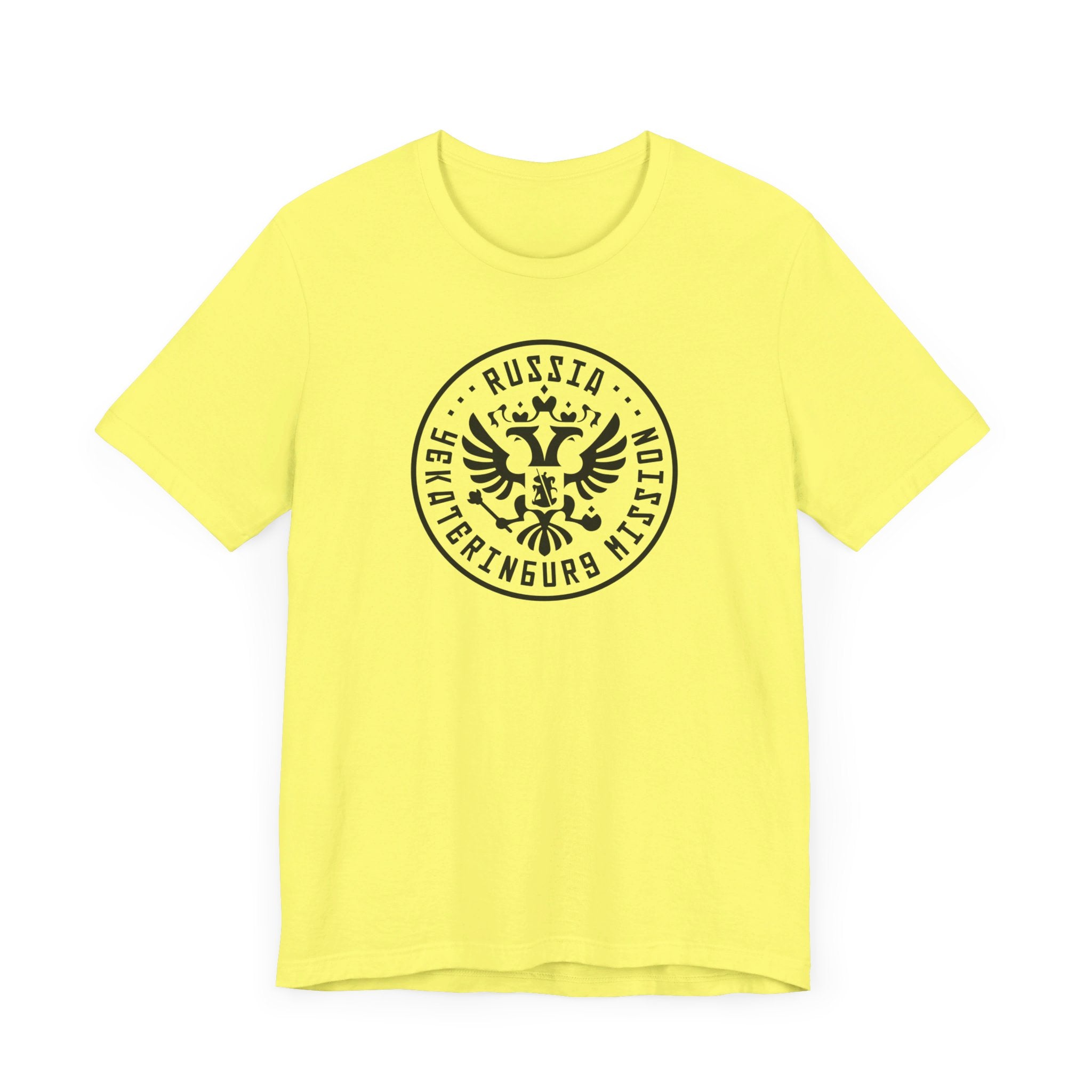 Russia Yekaterinburg Mission Circular Monochrome Logo T-Shirt - Latter-Day Saint LDS Missionary Gift - Book of Mormon