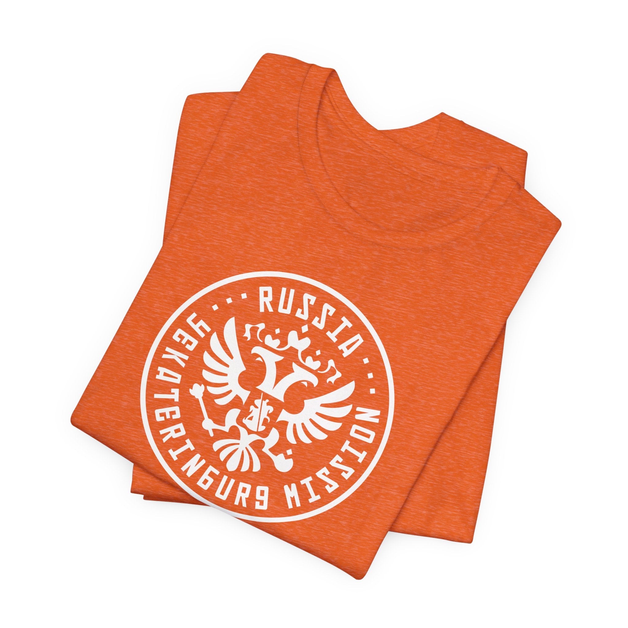 Russia Yekaterinburg Mission Circular Monochrome Logo T-Shirt - Latter-Day Saint LDS Missionary Gift - Book of Mormon