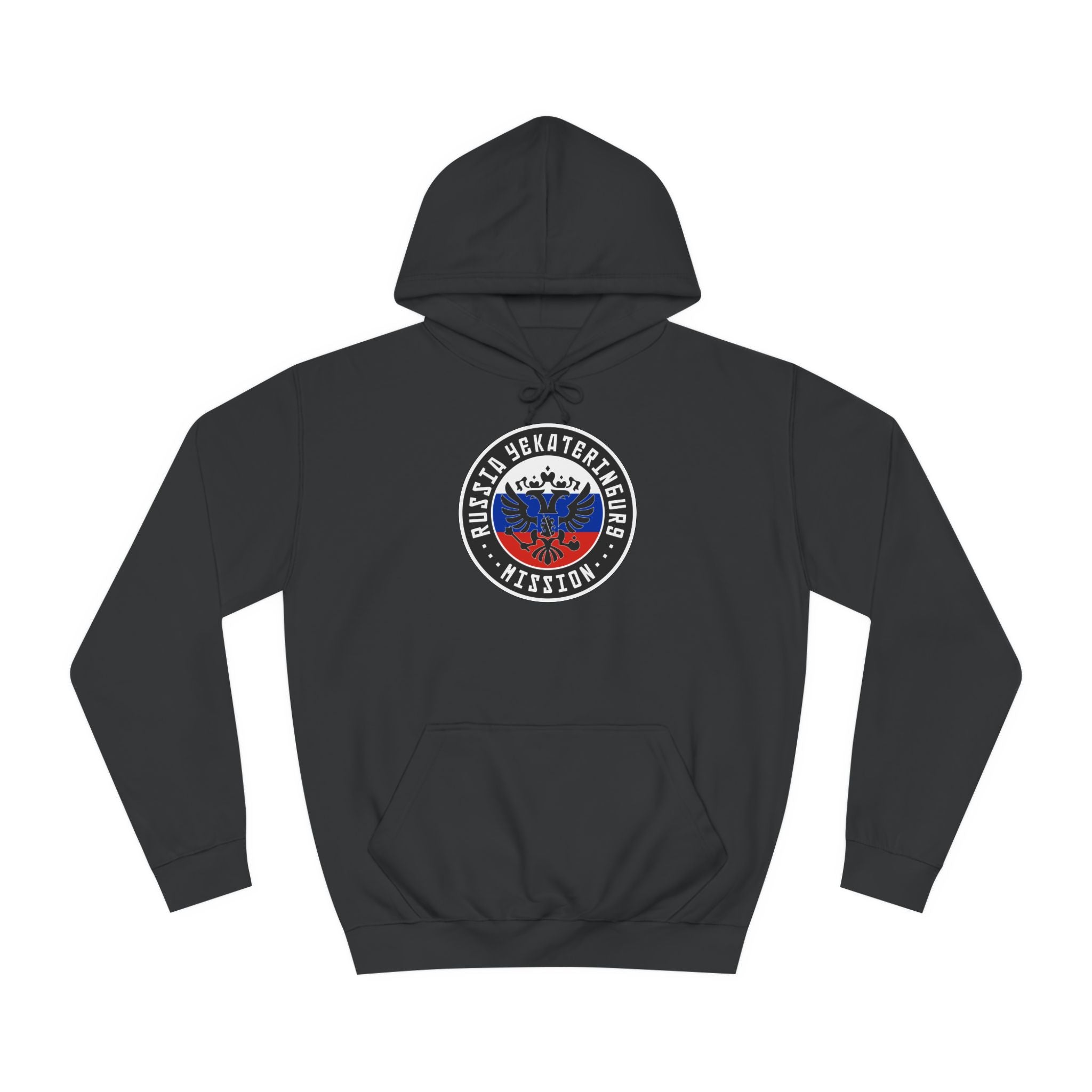 Russia Yekaterinburg Mission Flag Logo (Black Border) College Hoodie - Mission Wishlist - LDS Missionary Gift Store