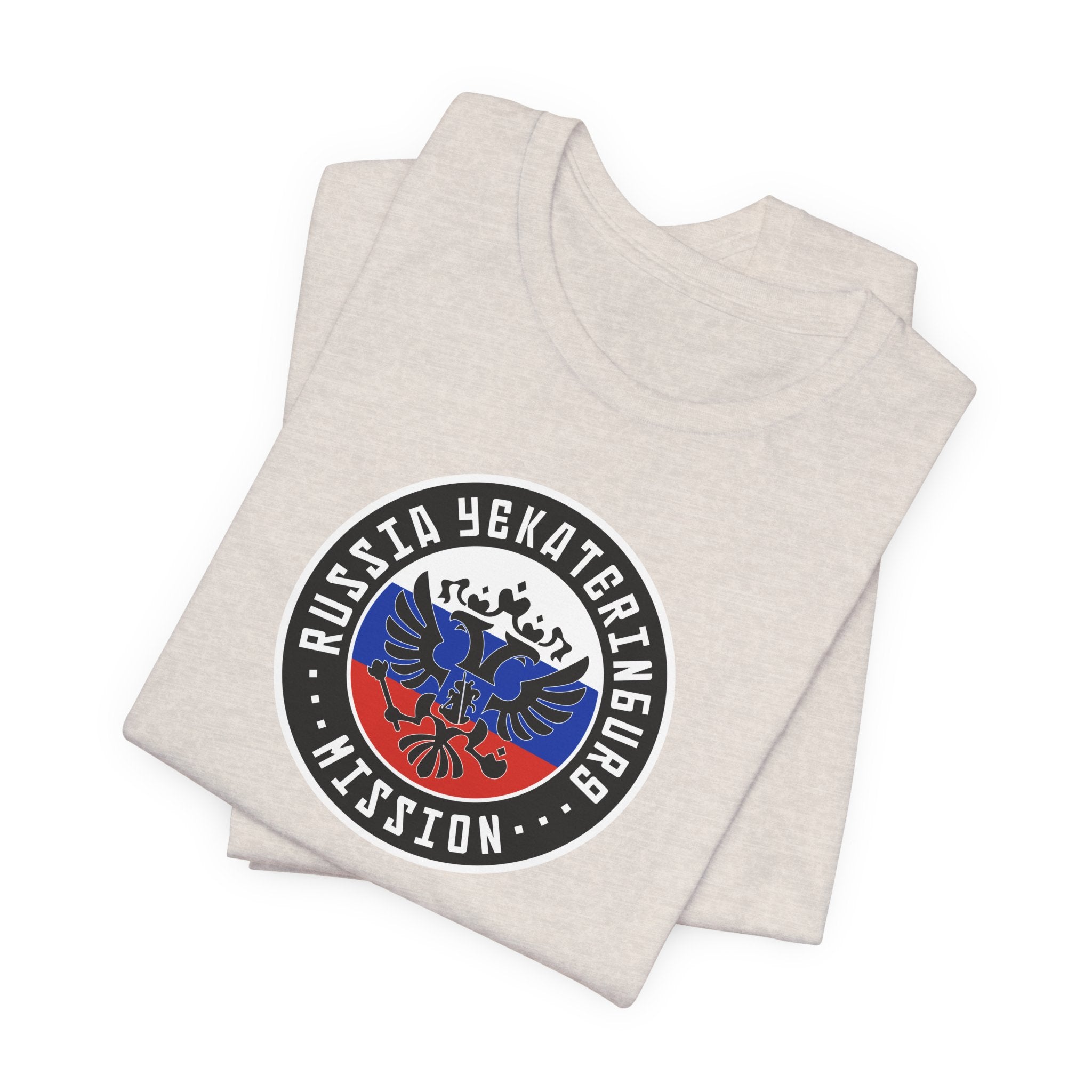 Russia Yekaterinburg Mission Flag Logo (Black Border) T-shirt - Mission Wishlist - LDS Missionary Gift Store