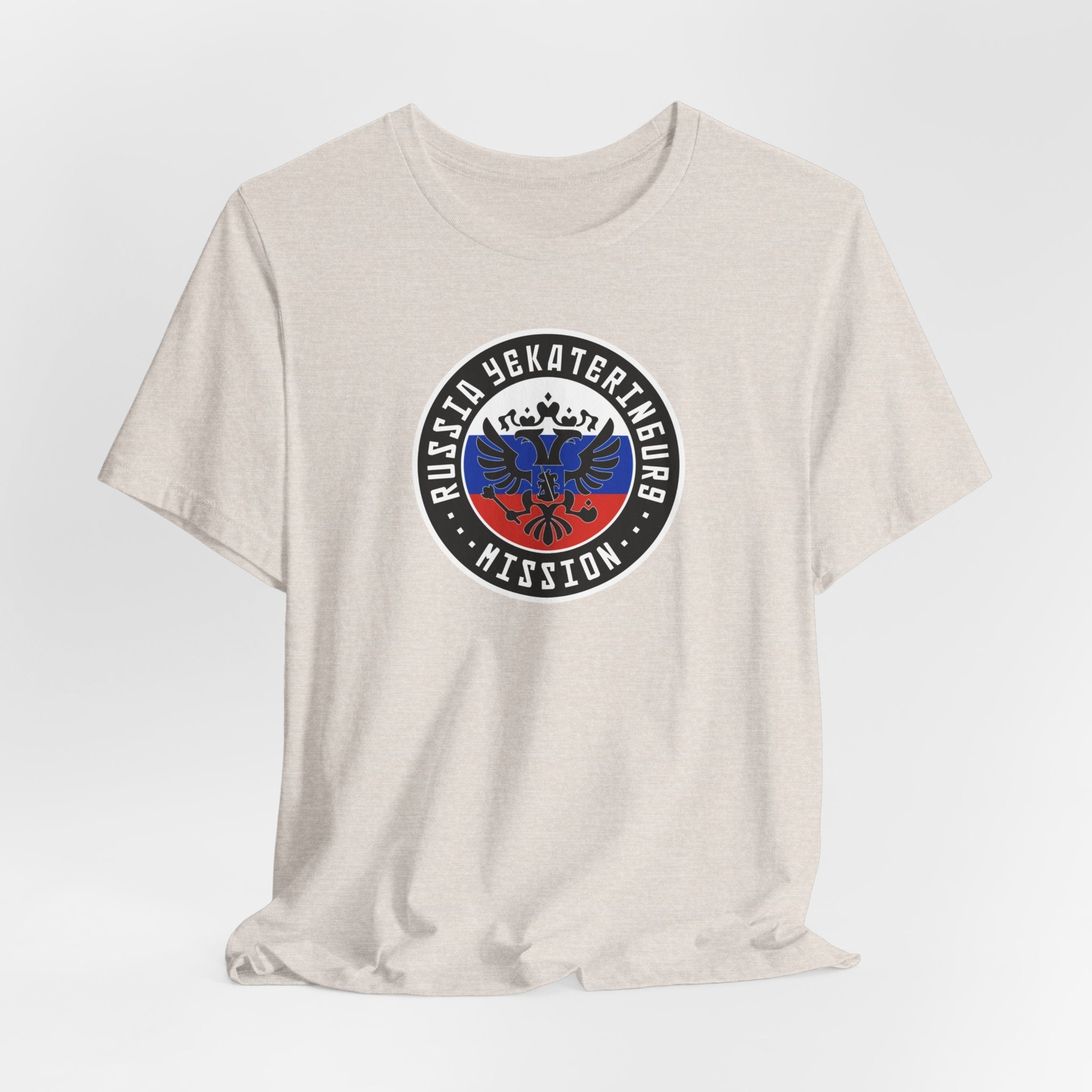 Russia Yekaterinburg Mission Flag Logo (Black Border) T-shirt - Mission Wishlist - LDS Missionary Gift Store