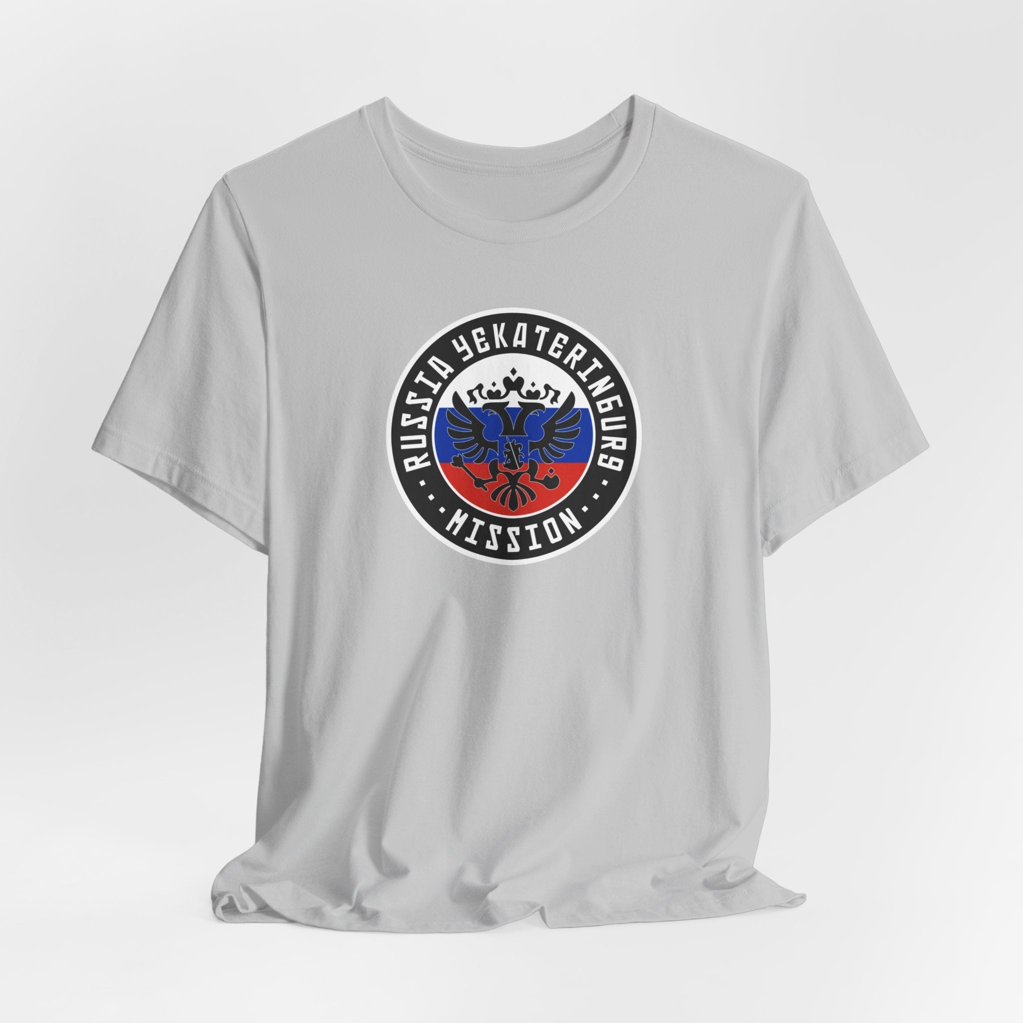 Russia Yekaterinburg Mission Flag Logo (Black Border) T-shirt - Mission Wishlist - LDS Missionary Gift Store