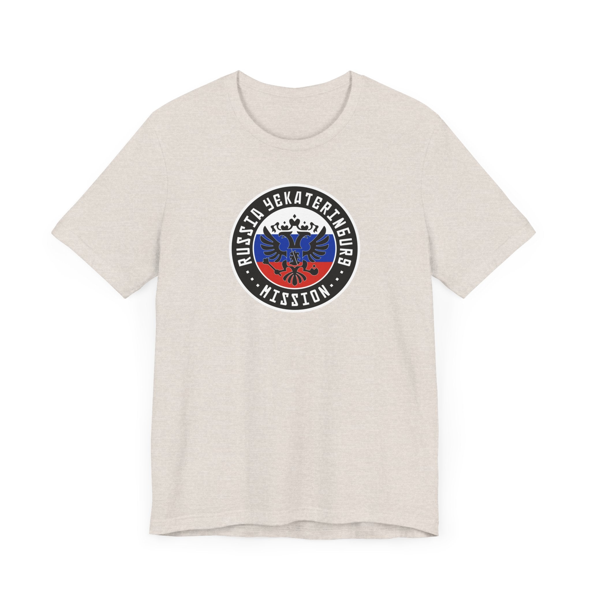 Russia Yekaterinburg Mission Flag Logo (Black Border) T-shirt - Mission Wishlist - LDS Missionary Gift Store