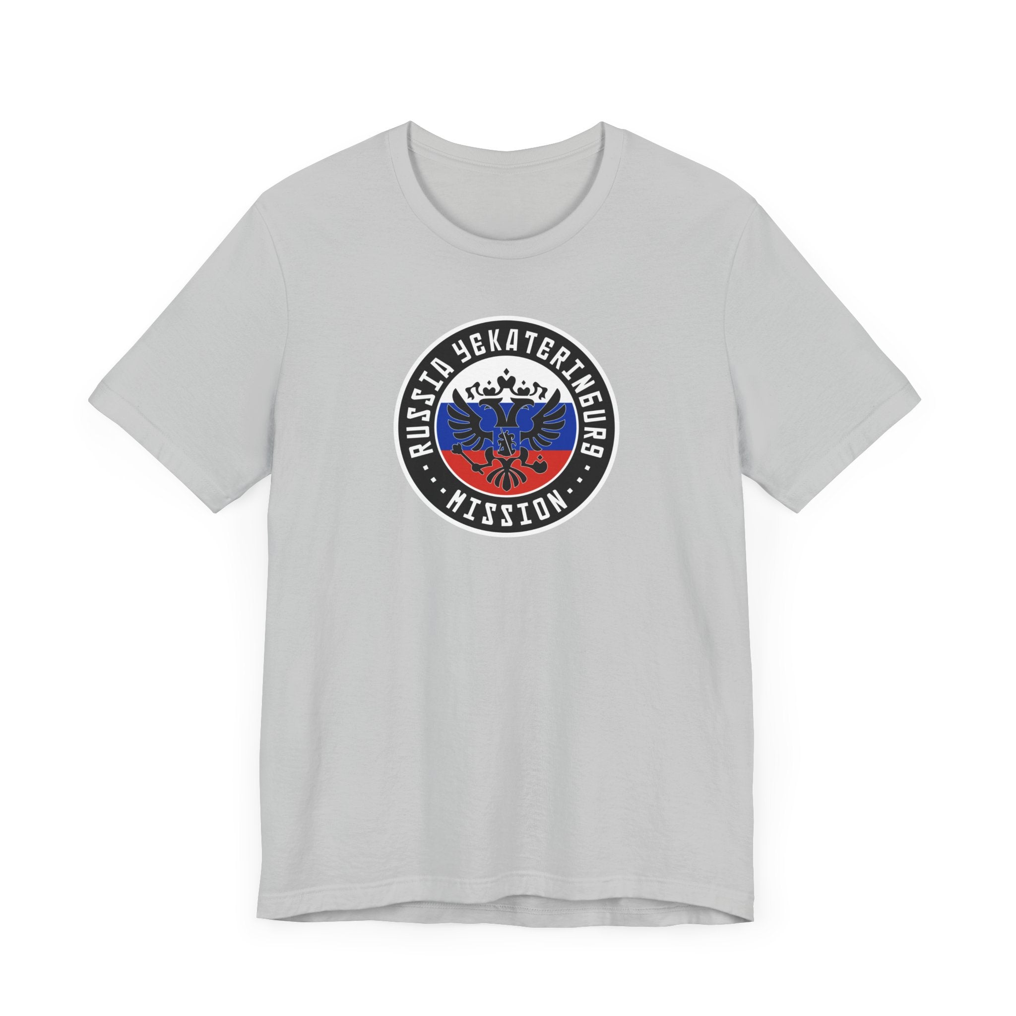 Russia Yekaterinburg Mission Flag Logo (Black Border) T-shirt - Mission Wishlist - LDS Missionary Gift Store