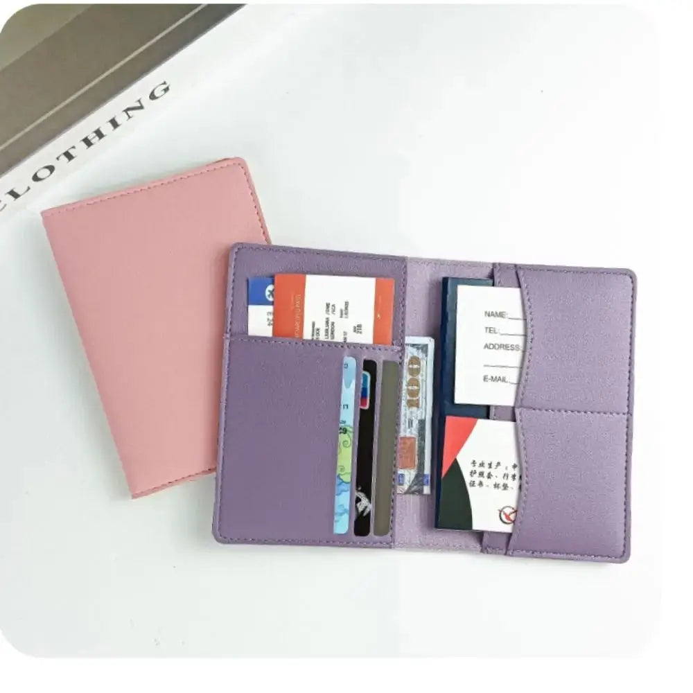 Travel PU Passport Cover High-capacity Multi-function Passport Bag Multiple Card Slots Travel Accessories