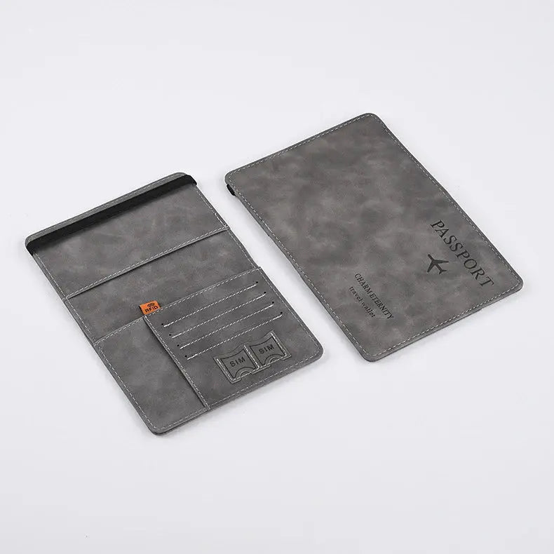 Men PU Leather Wallet Travel Passport Purse Card Male Travel Accessories Hand Carry Passport Business Cards Holder Wallet