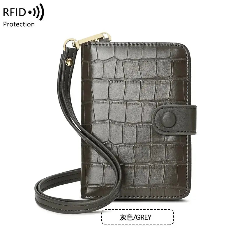Passport Holder with Neck Lanyard Card Holders Travel Passport Cover RFID Blocking Passport Wallet for Men and Women