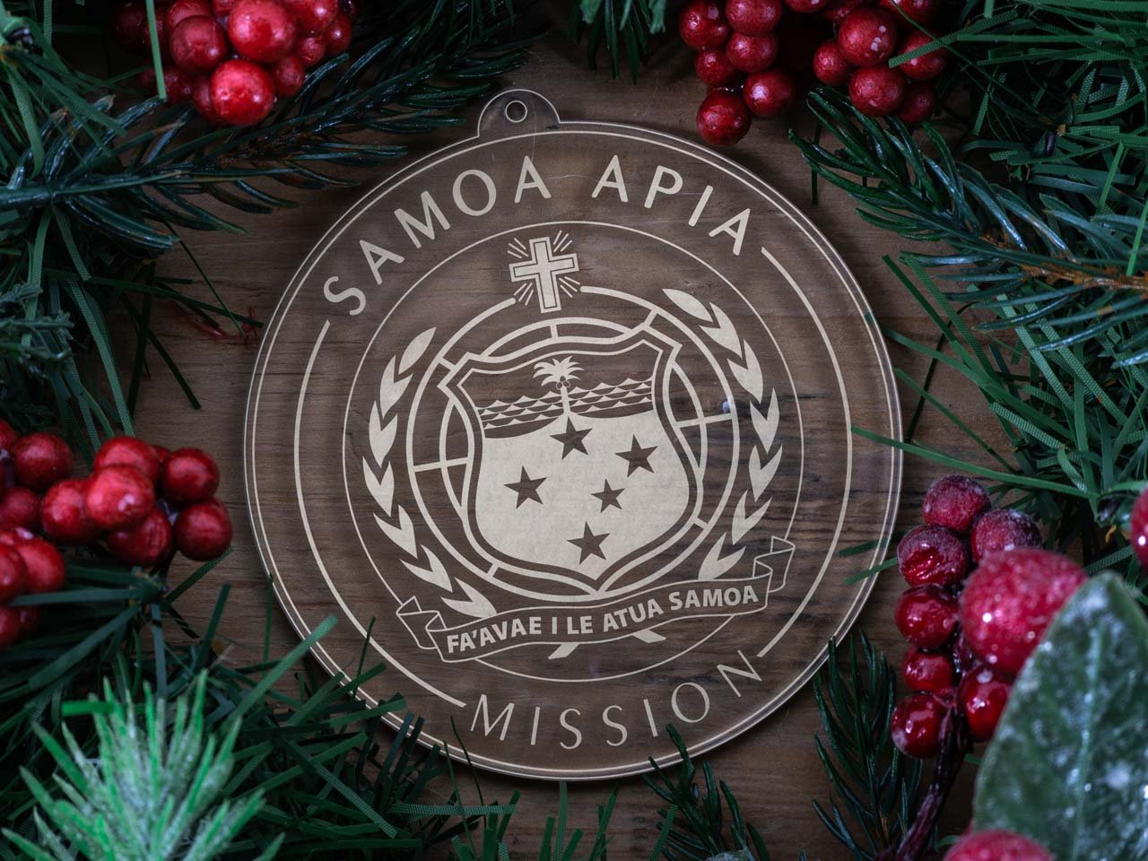 Samoa Apia Mission Christmas Ornament - Latter-Day Saint LDS Missionary Gift - Book of Mormon