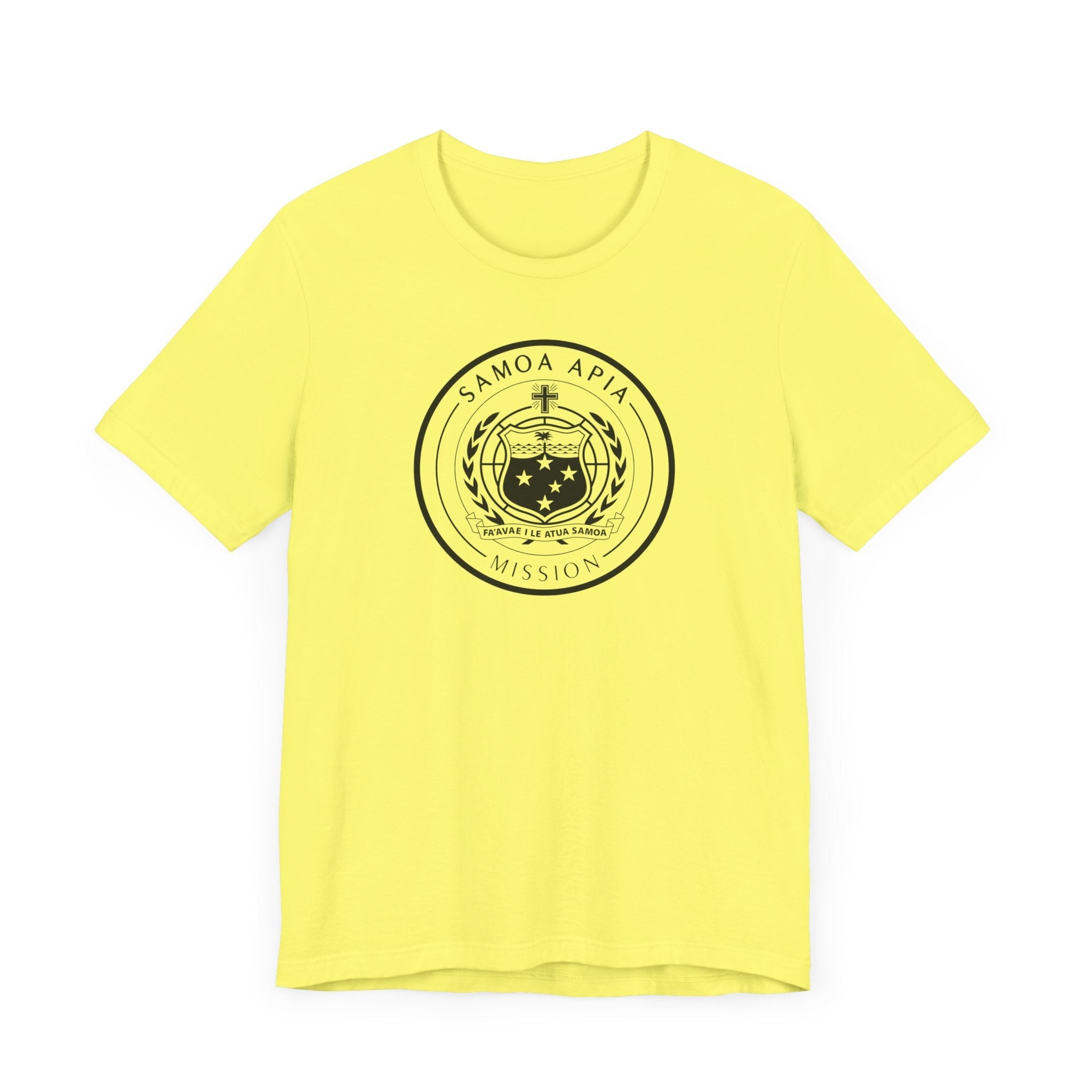 Samoa Apia Mission Circular Monochrome Logo T-Shirt - Latter-Day Saint LDS Missionary Gift - Book of Mormon